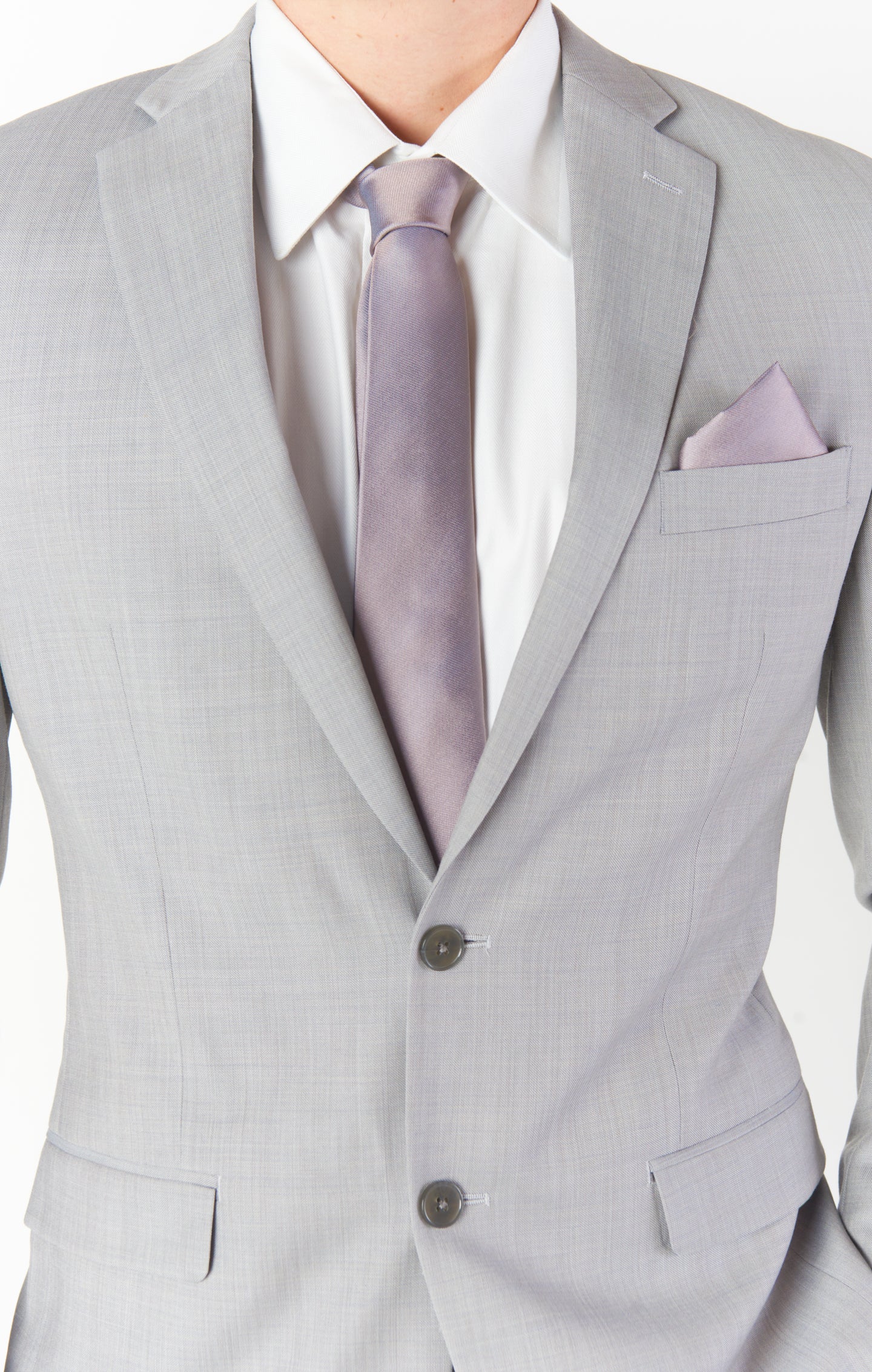 Nico Neck Tie ~ Dusty Purple Solid - Image 3