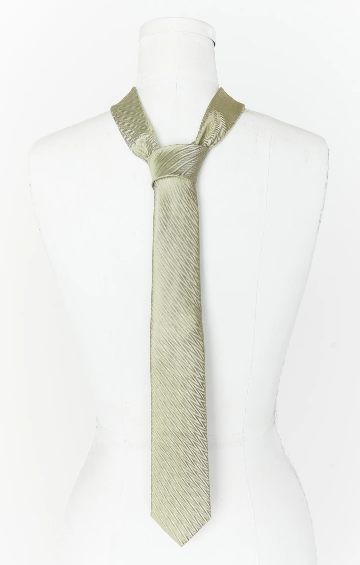 Nico Neck Tie ~ Moss Green Solid - Image 7
