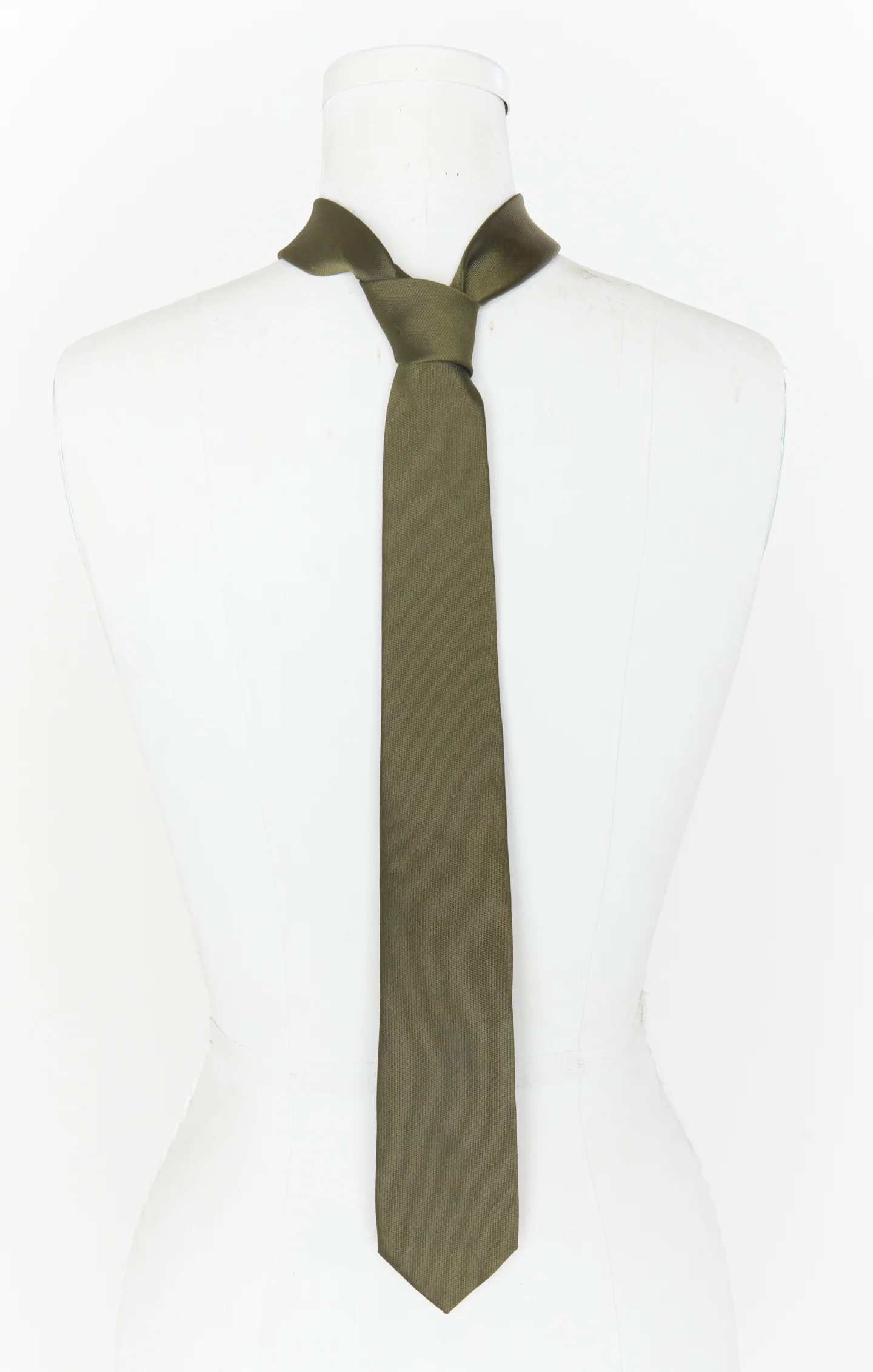 Nico Neck Tie ~ Rich Olive Solid - Image 4