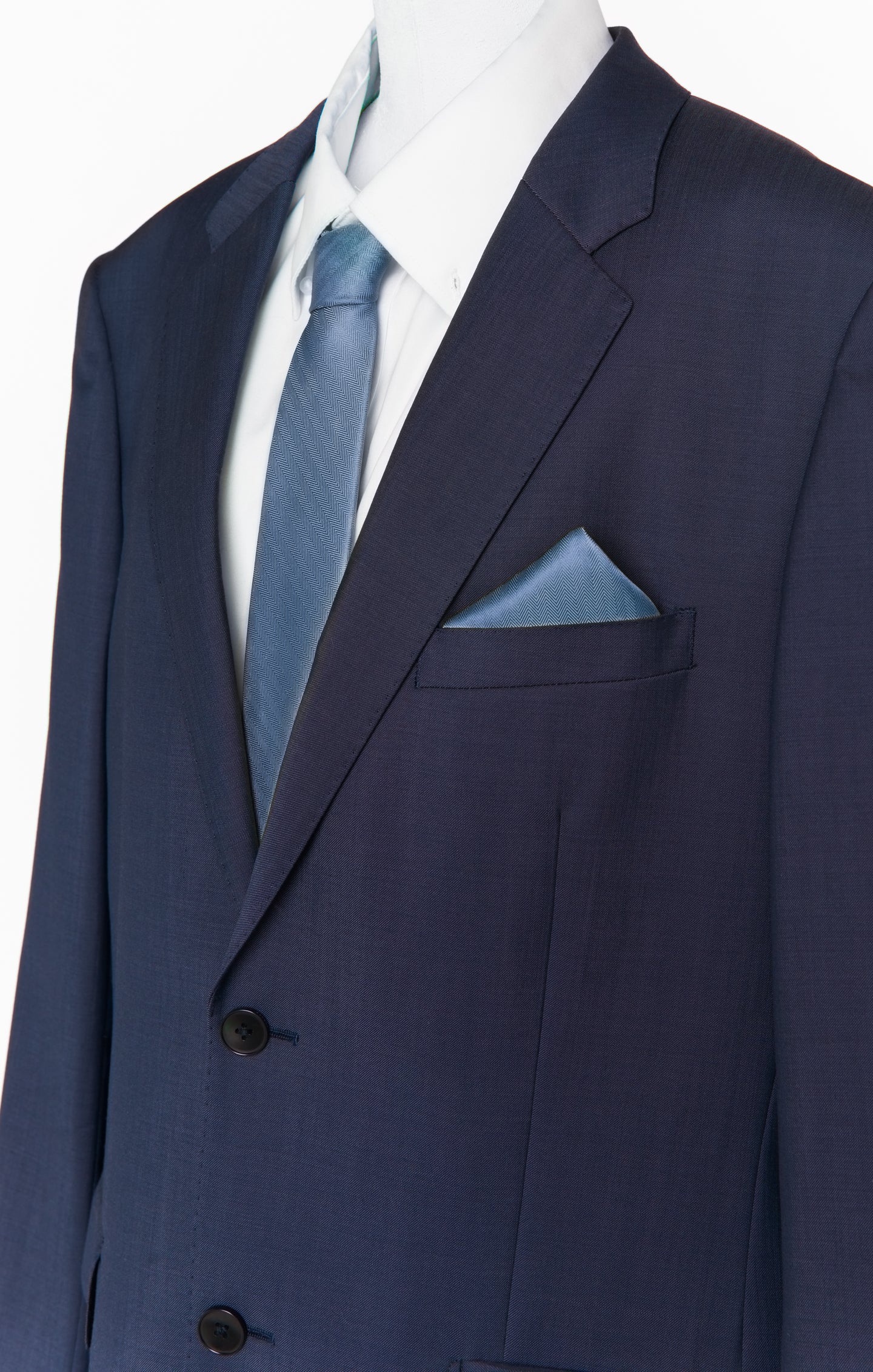 Nico Neck Tie ~ Slate Blue Solid - Image 3