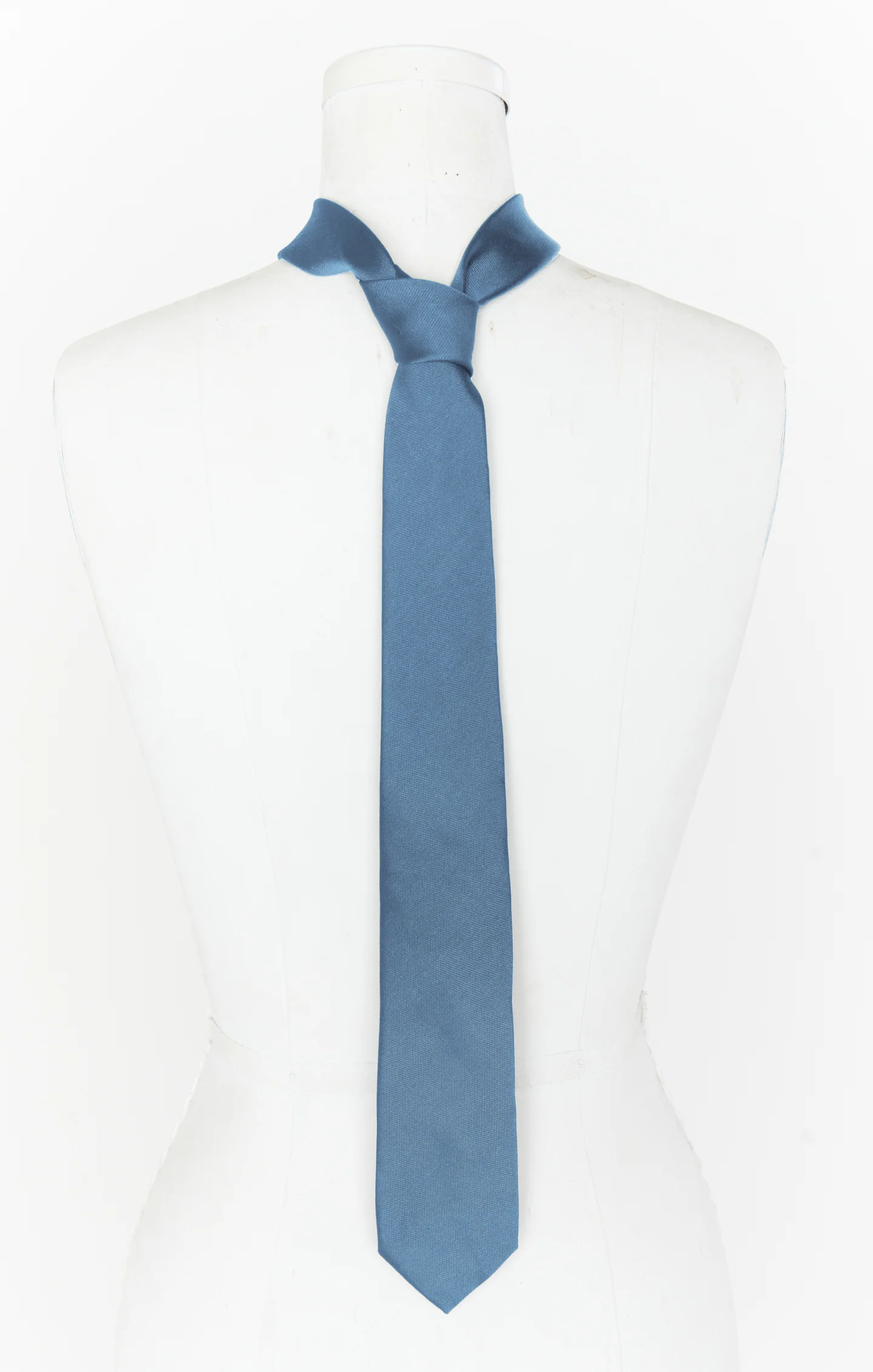 Nico Neck Tie ~ Slate Blue Solid - Image 4