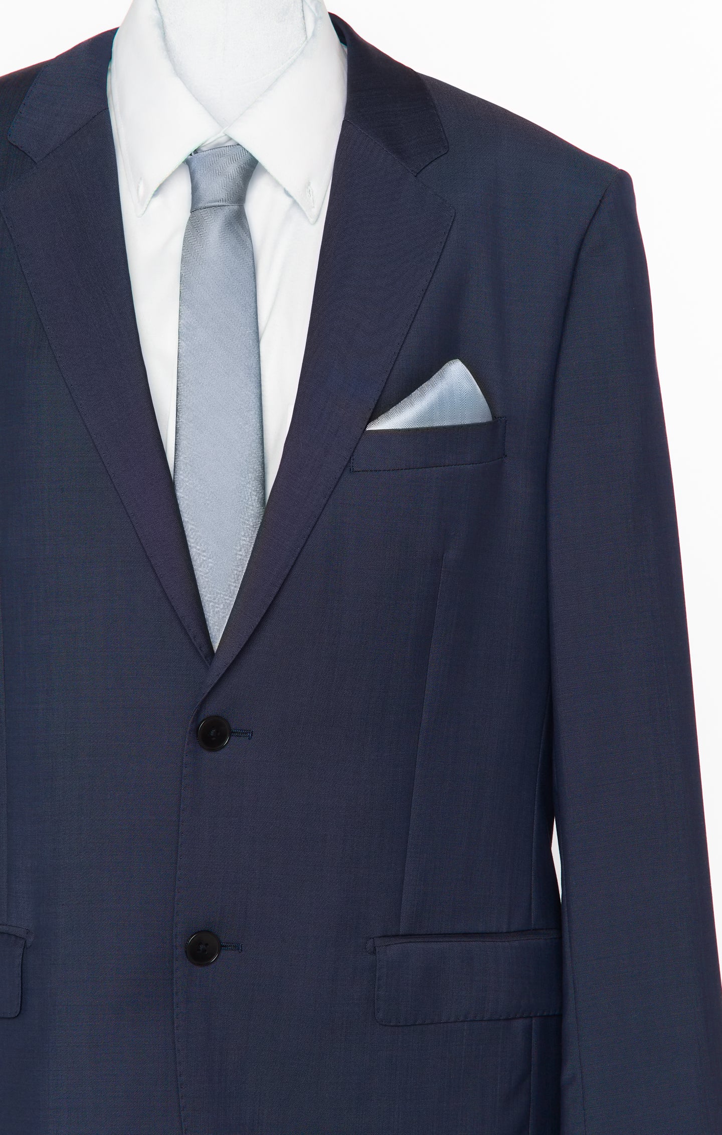 Nico Neck Tie ~ Steel Blue Solid - Image 3