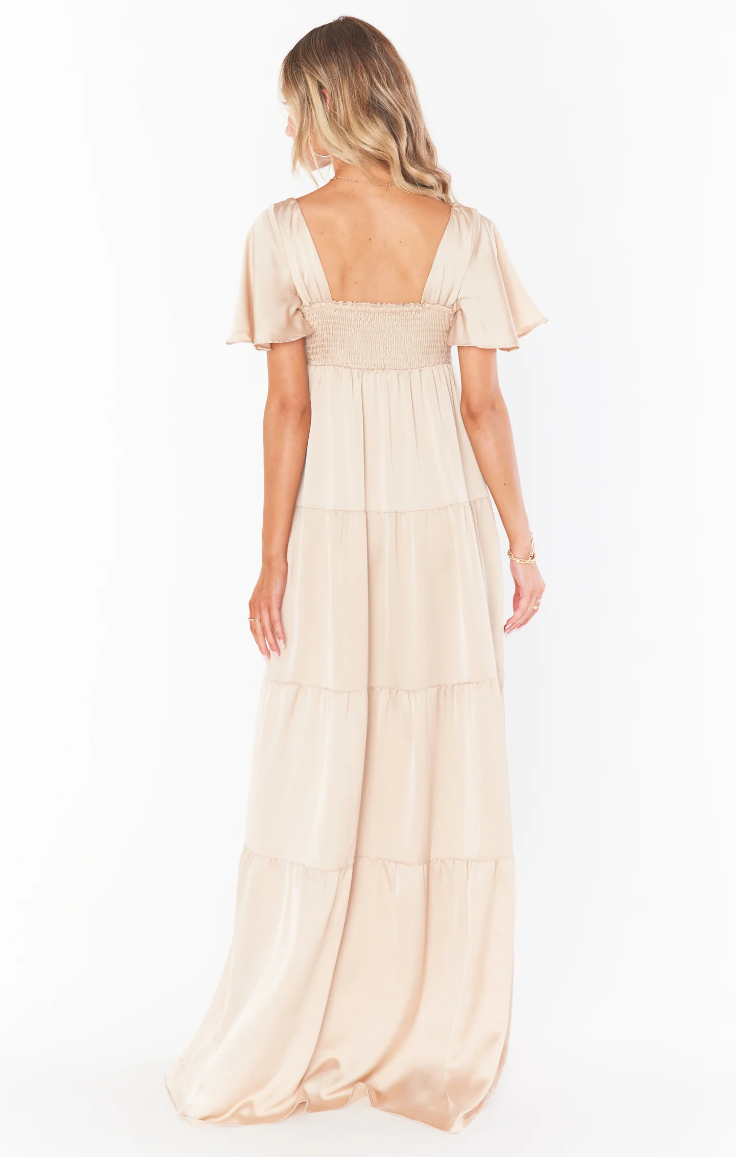 Nicole Maxi Dress ~ Champagne Luxe Satin - Image 7