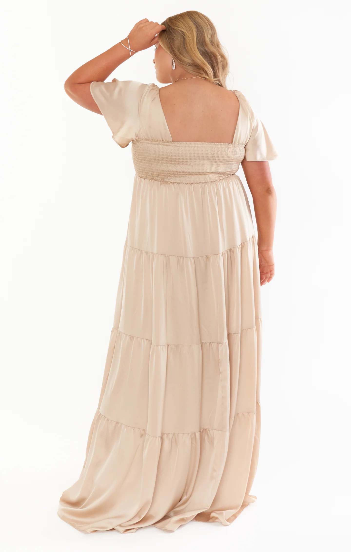 Nicole Maxi Dress ~ Champagne Luxe Satin - Image 8