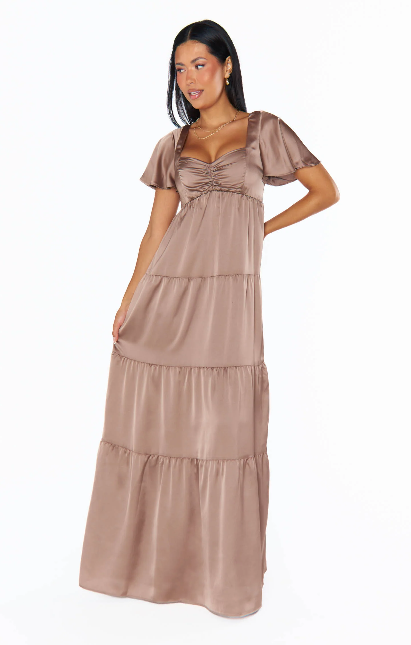 Nicole Maxi Dress ~ Dune Luxe Satin - Image 15
