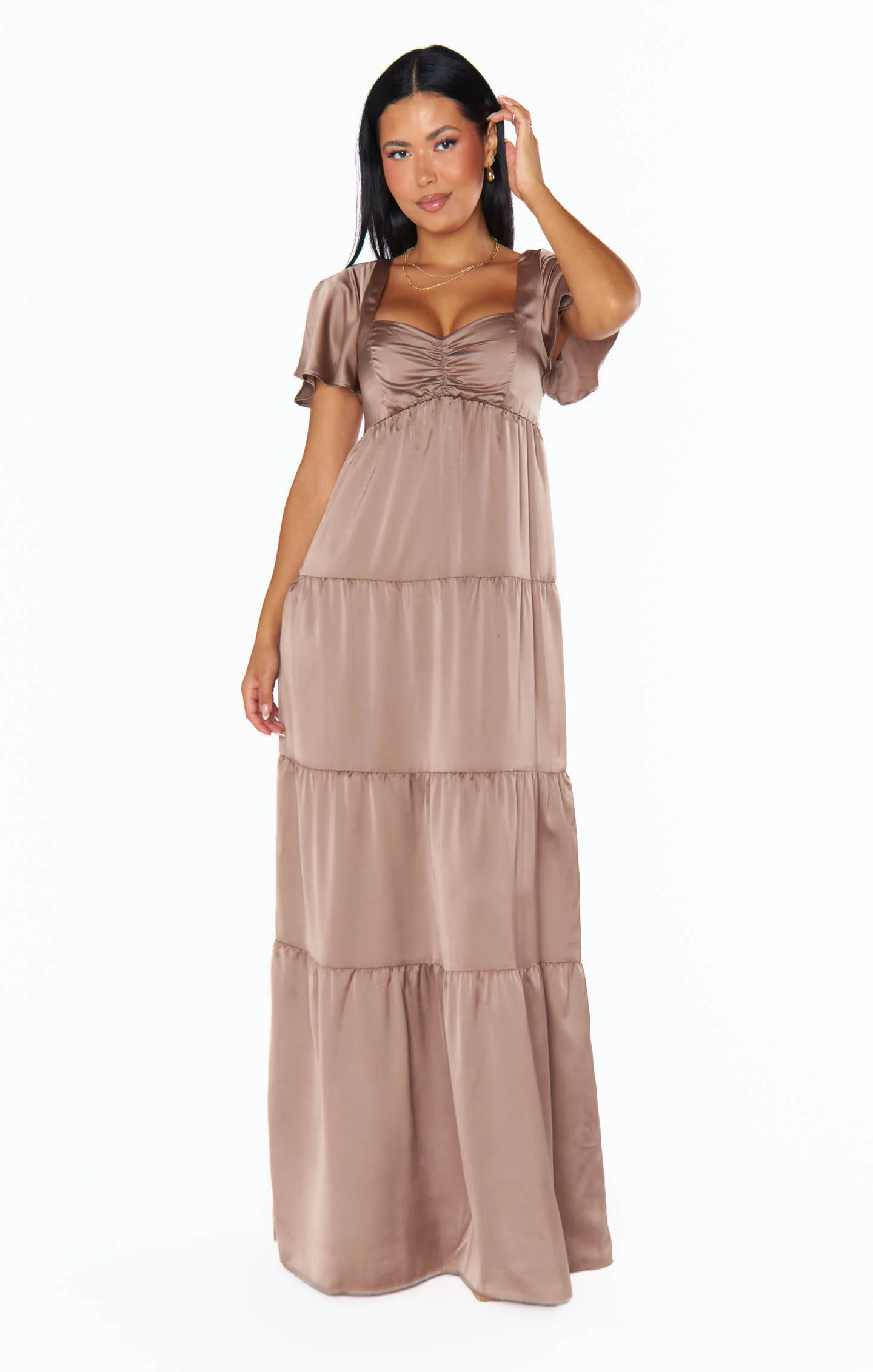 Nicole Maxi Dress ~ Dune Luxe Satin - Image 3