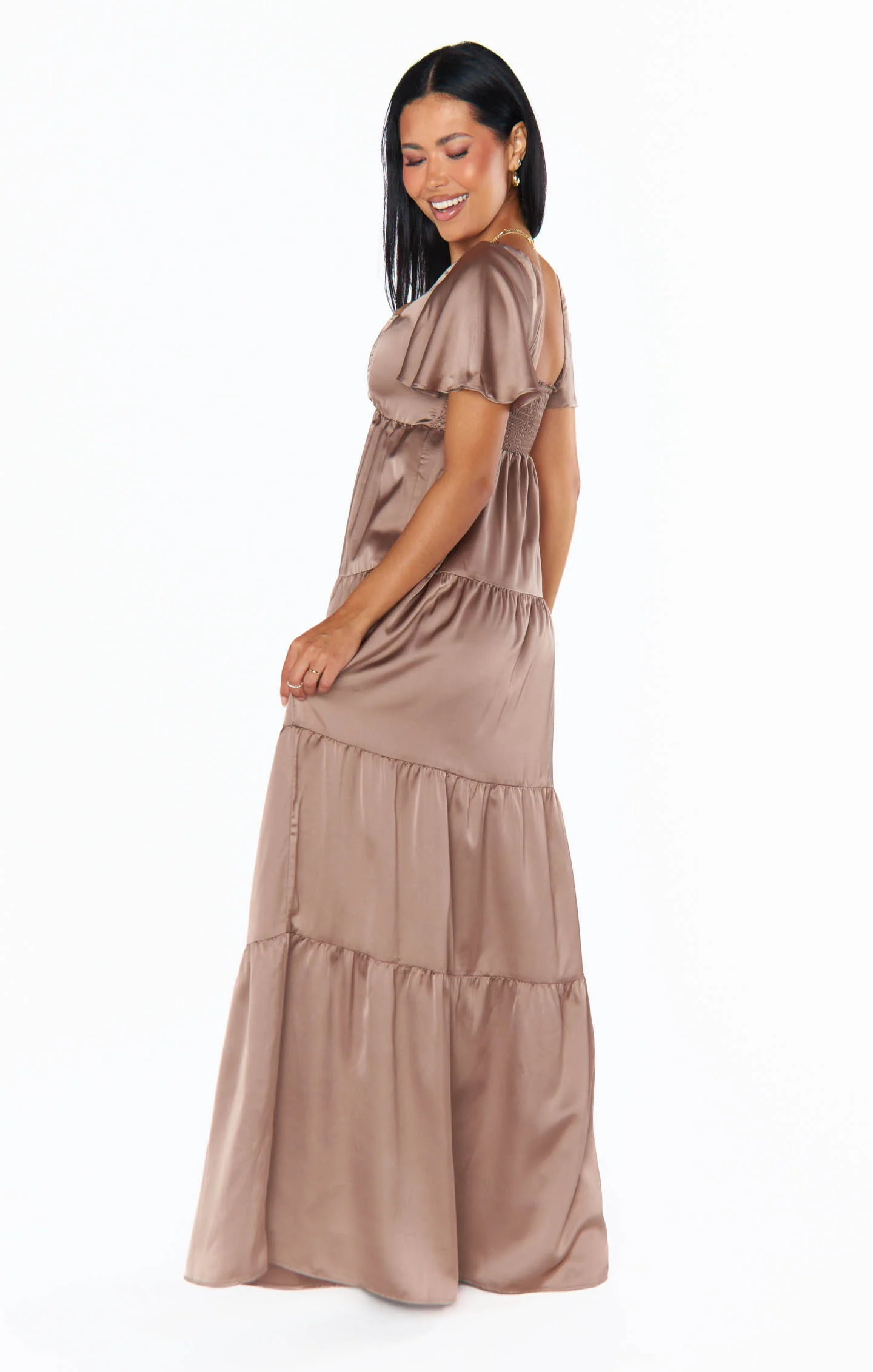 Nicole Maxi Dress ~ Dune Luxe Satin - Image 8