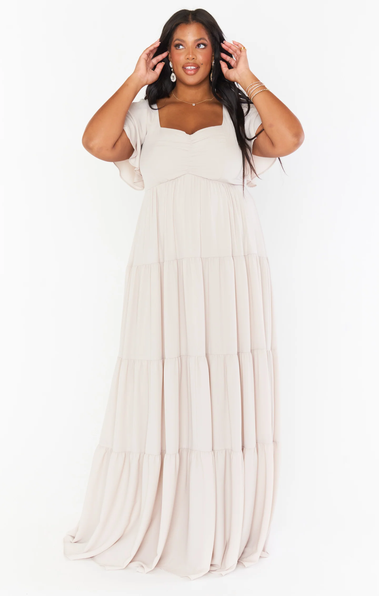 Nicole Maxi Dress ~ Show Me The Ring Crisp - Image 3