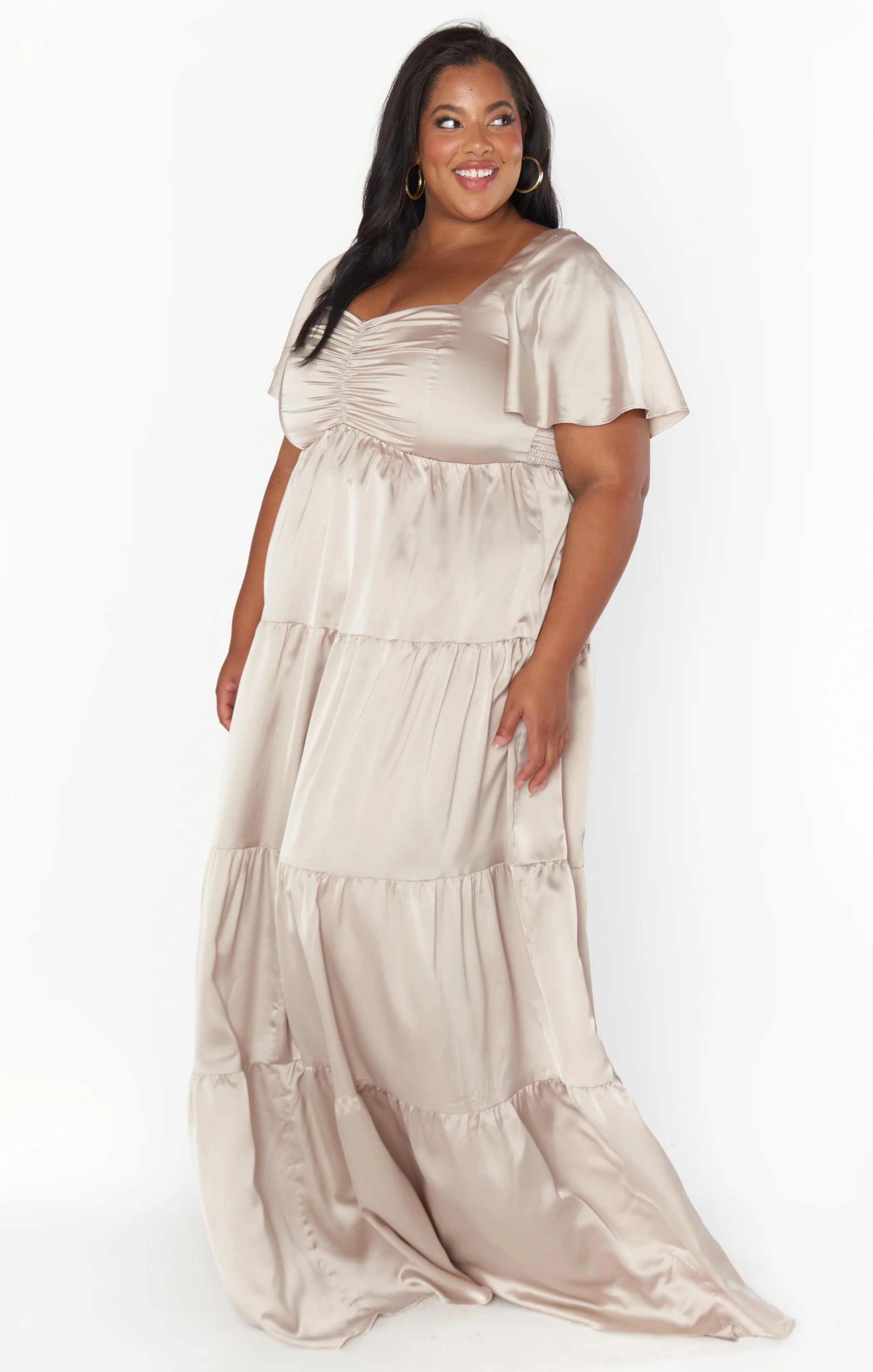 Nicole Maxi Dress ~ Show Me The Ring Luxe Satin - Image 4