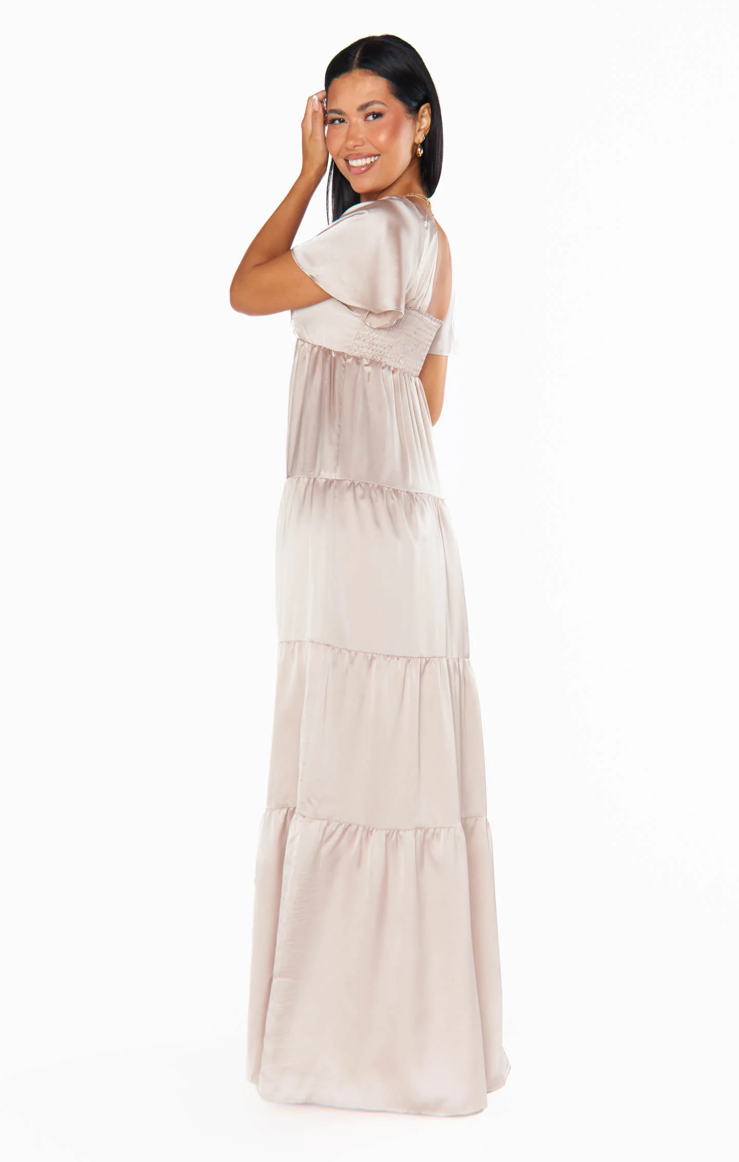 Nicole Maxi Dress ~ Show Me The Ring Luxe Satin - Image 6