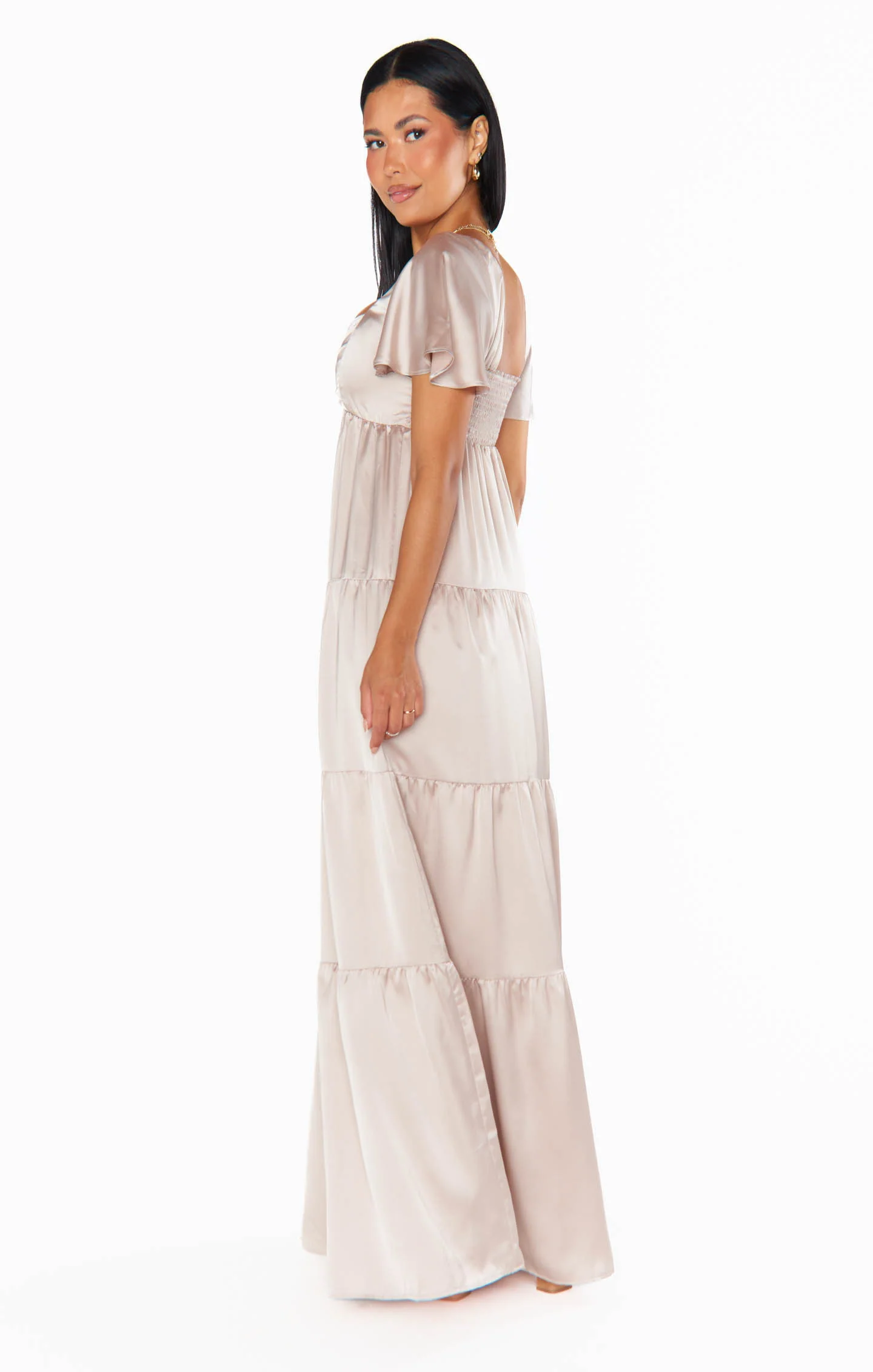 Nicole Maxi Dress ~ Show Me The Ring Luxe Satin - Image 9