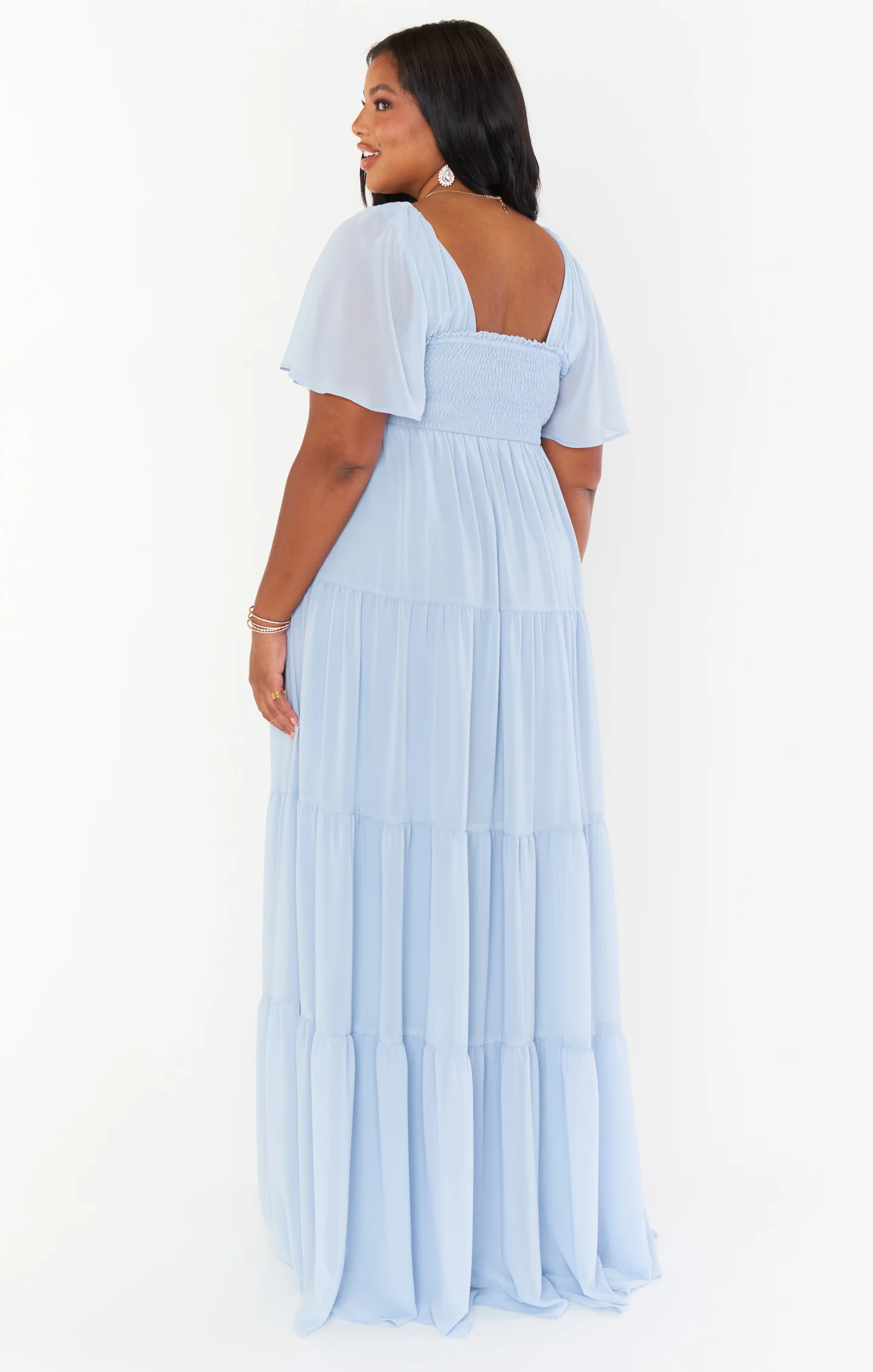 Nicole Maxi Dress ~ Steel Blue Chiffon - Image 10