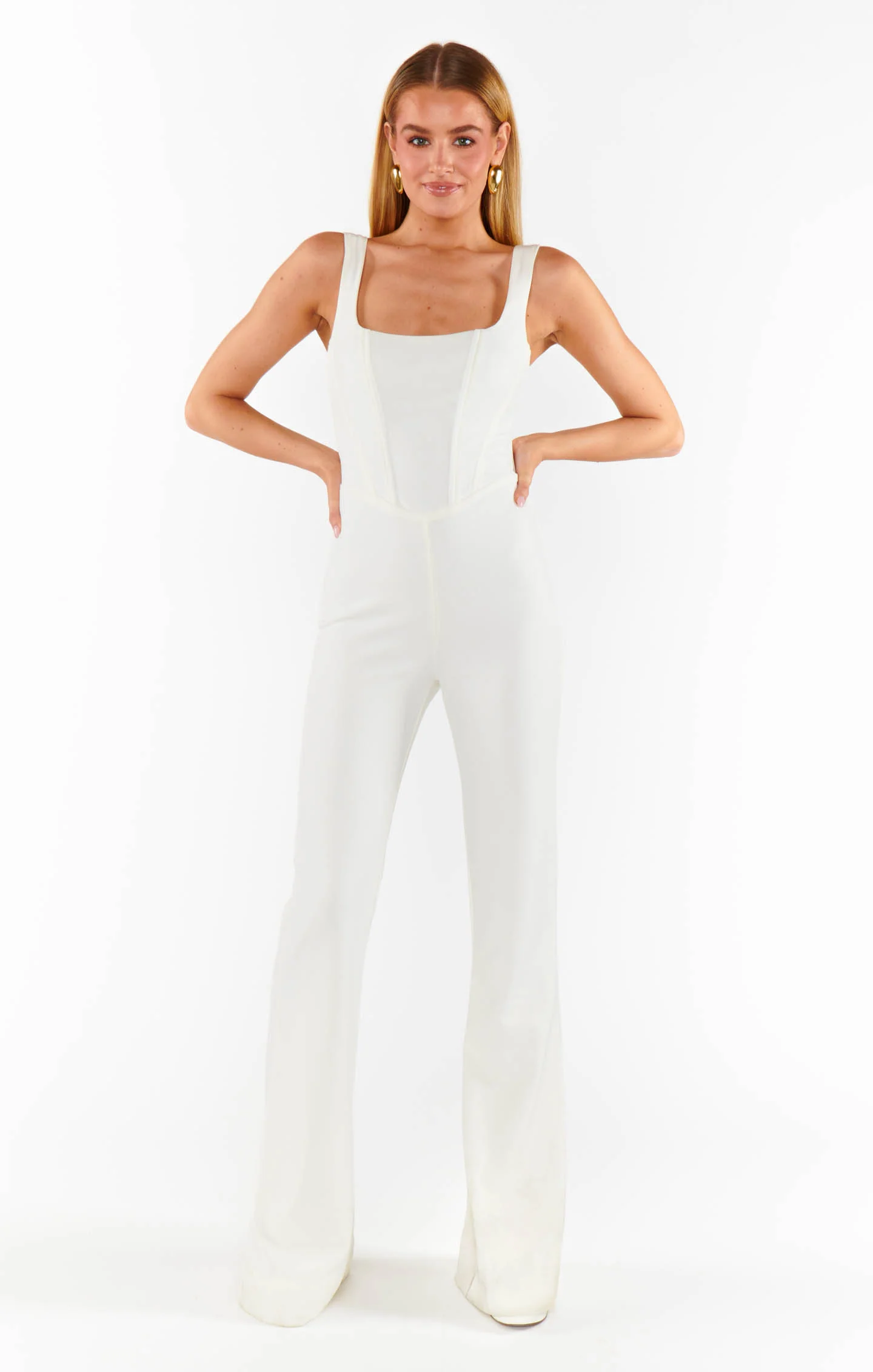 Nina Jumpsuit ~ White Stretch - Image 3