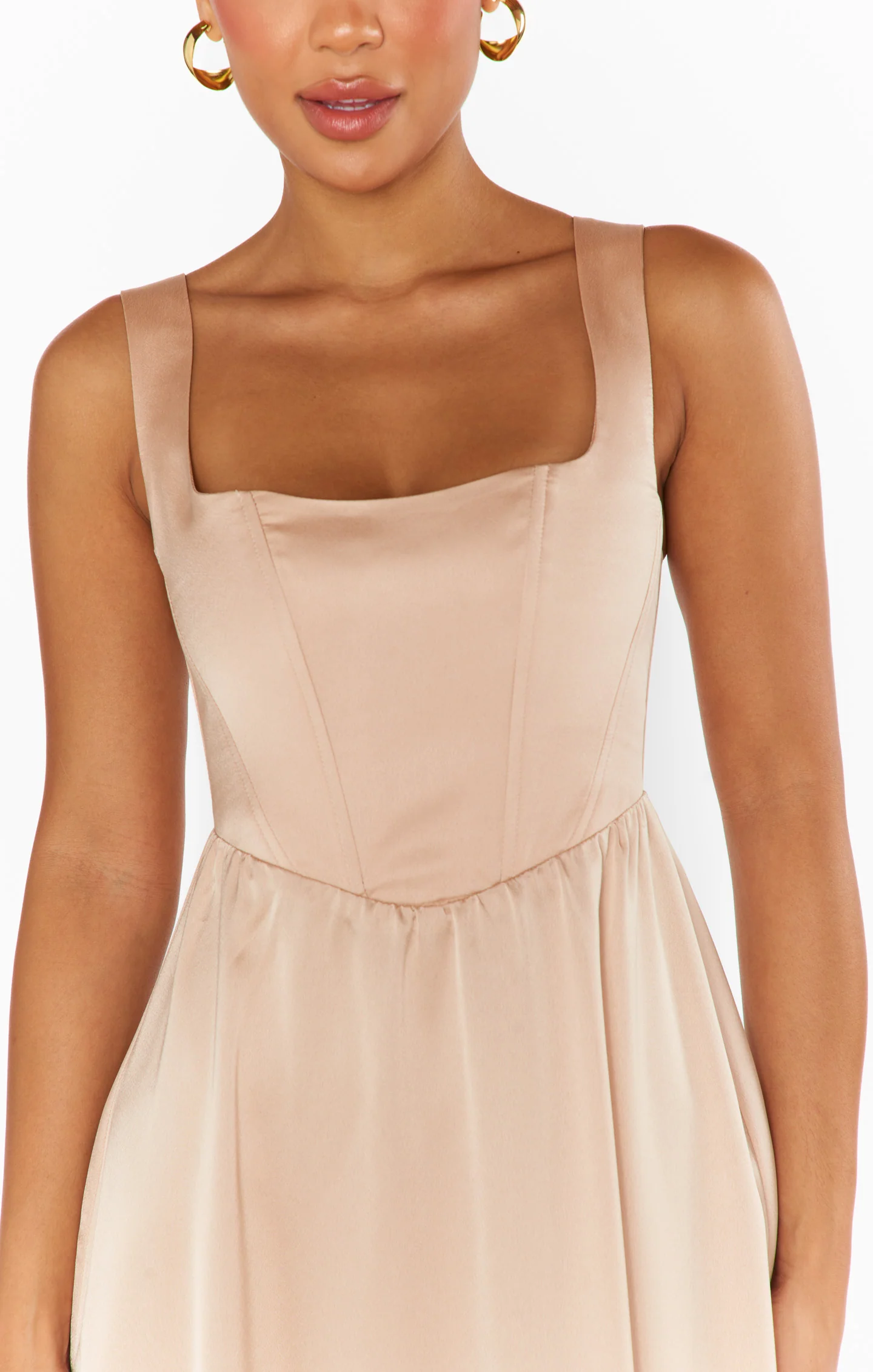 Nina Maxi Dress ~ Champagne Luxe Satin - Image 3