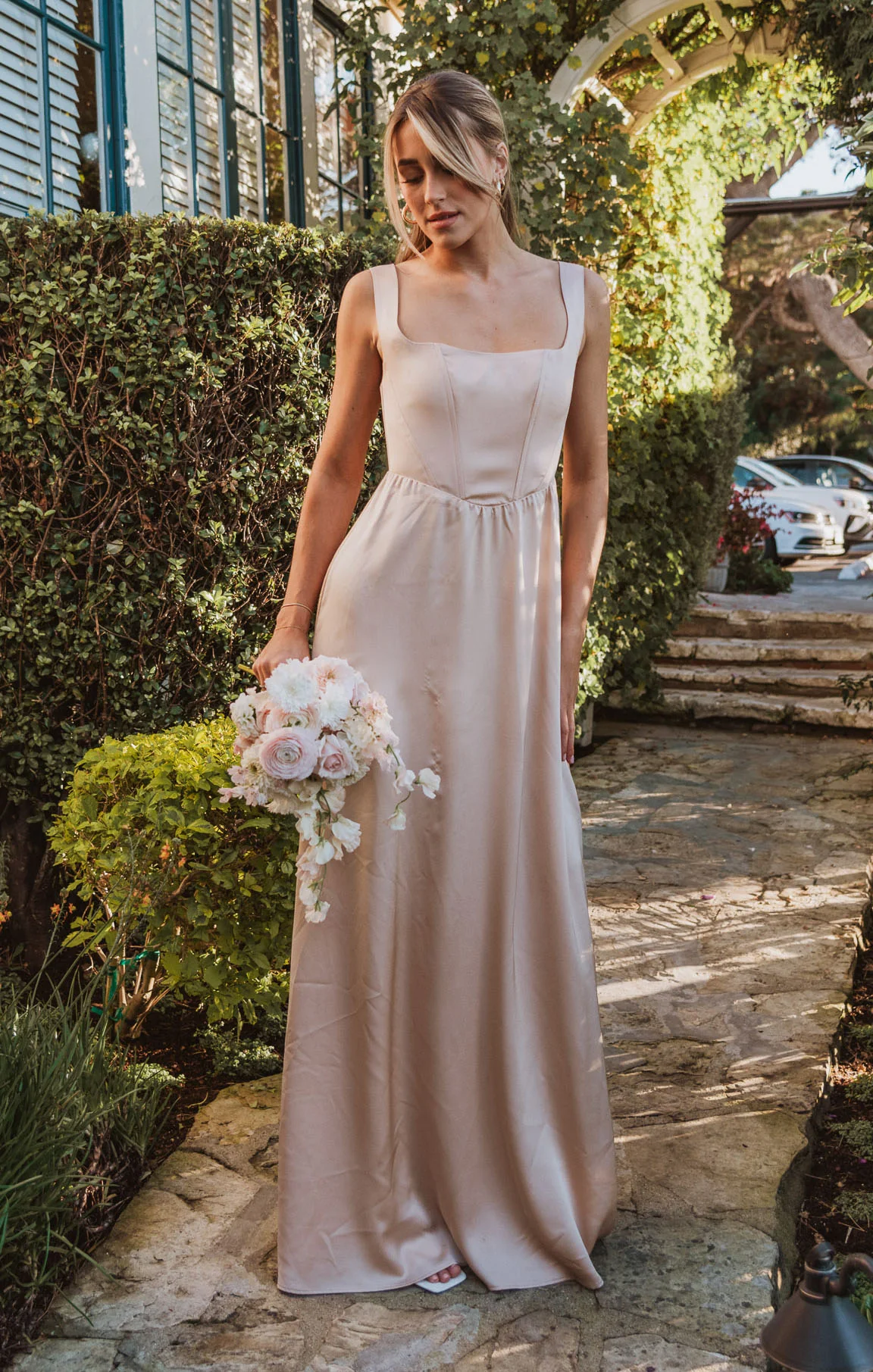 Nina Maxi Dress ~ Champagne Luxe Satin - Image 4