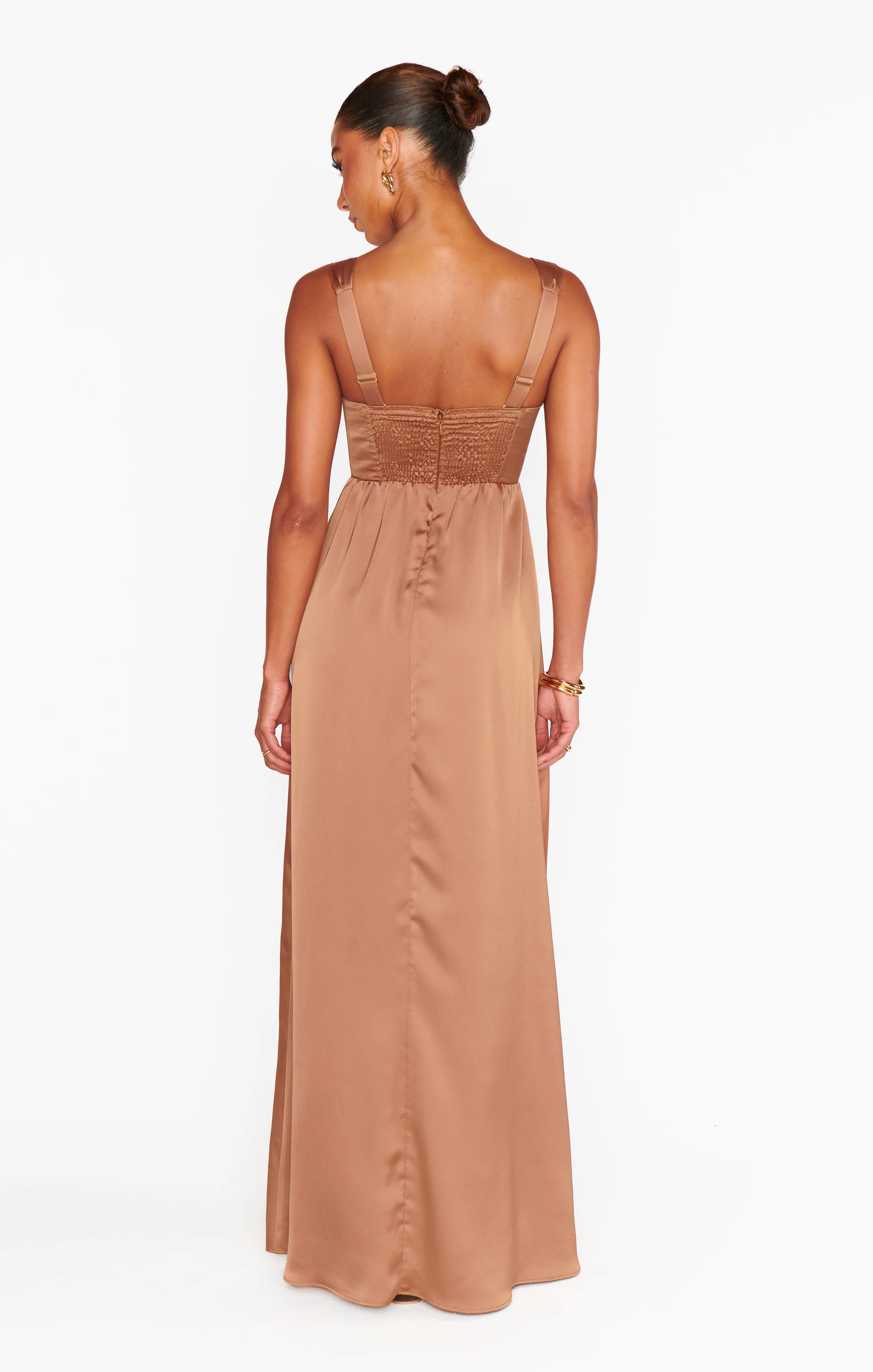 Nina Maxi Dress ~ Copper Luxe Satin - Image 2