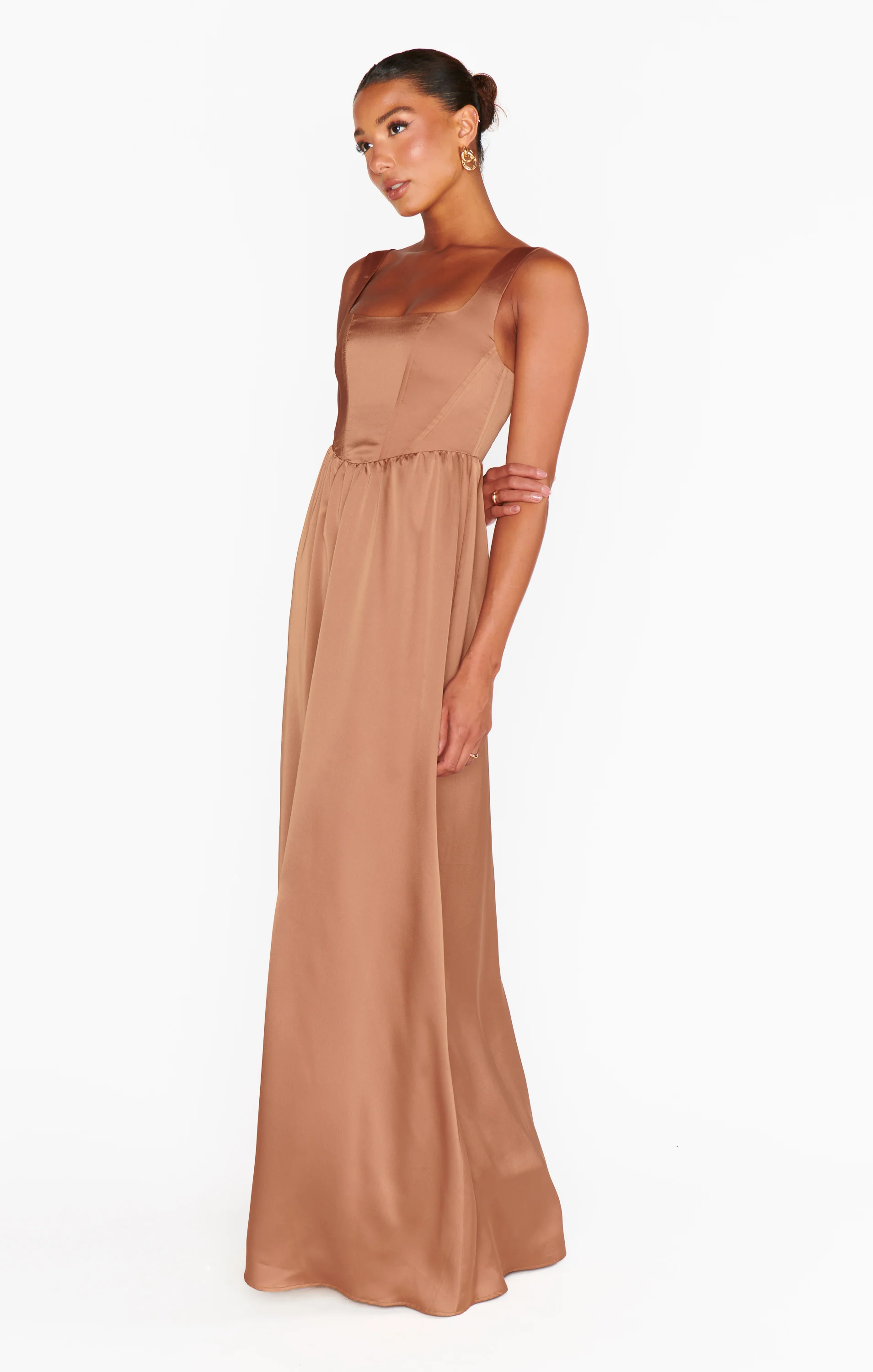 Nina Maxi Dress ~ Copper Luxe Satin - Image 4