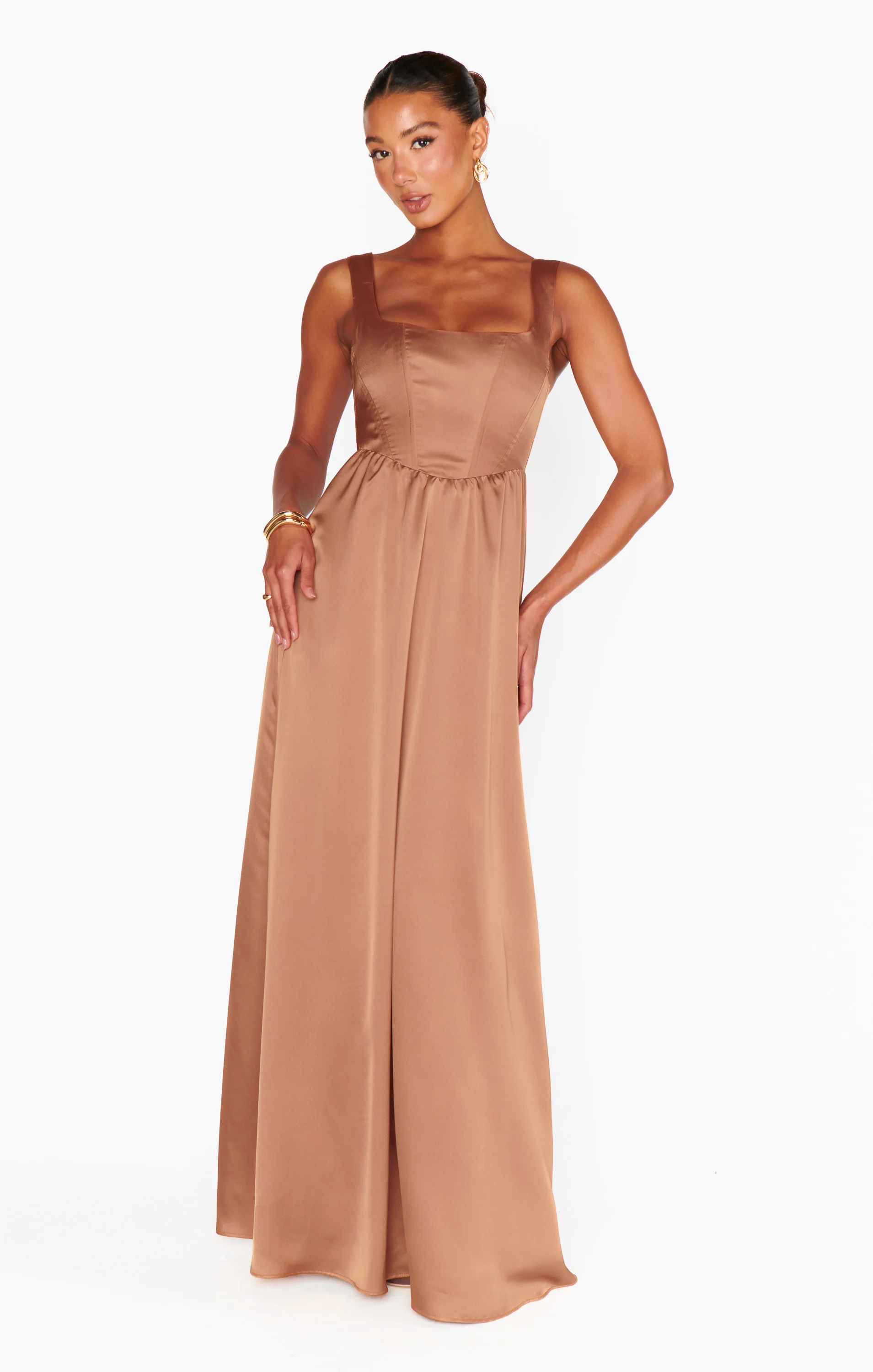 Nina Maxi Dress ~ Copper Luxe Satin - Image 5