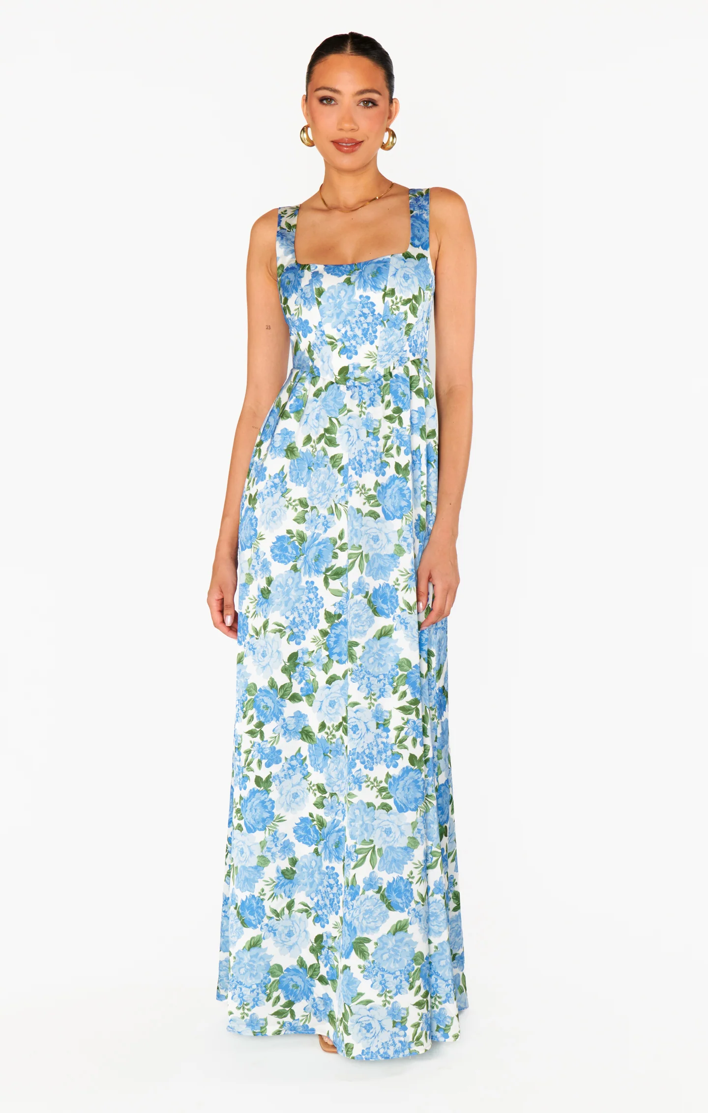 Nina Maxi Dress ~ Cottage Floral Blue - Image 6