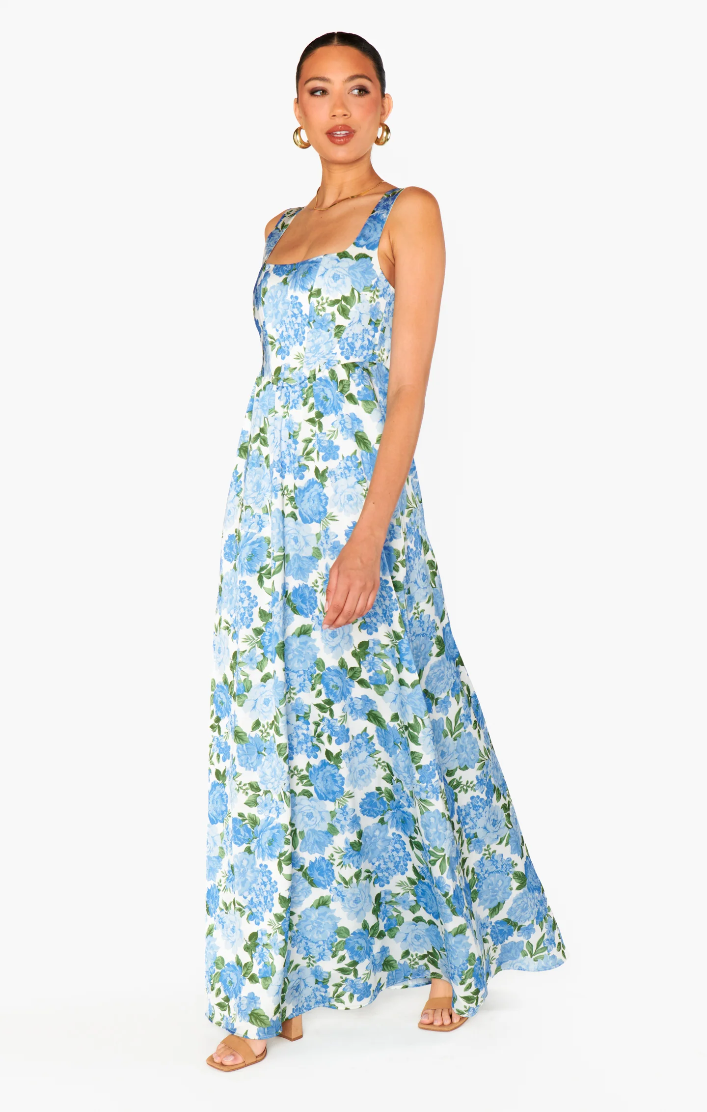 Nina Maxi Dress ~ Cottage Floral Blue - Image 9