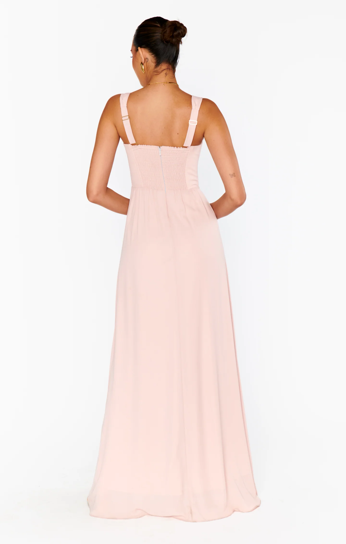 Nina Maxi Dress ~ Dusty Blush Crisp - Image 5