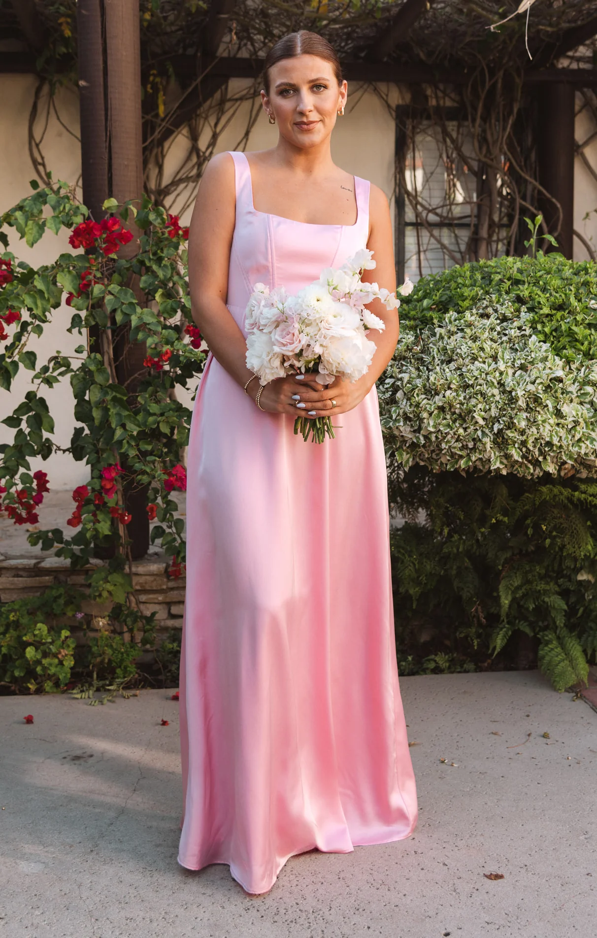 Nina Maxi Dress ~ Light Pink Luxe Satin - Image 4