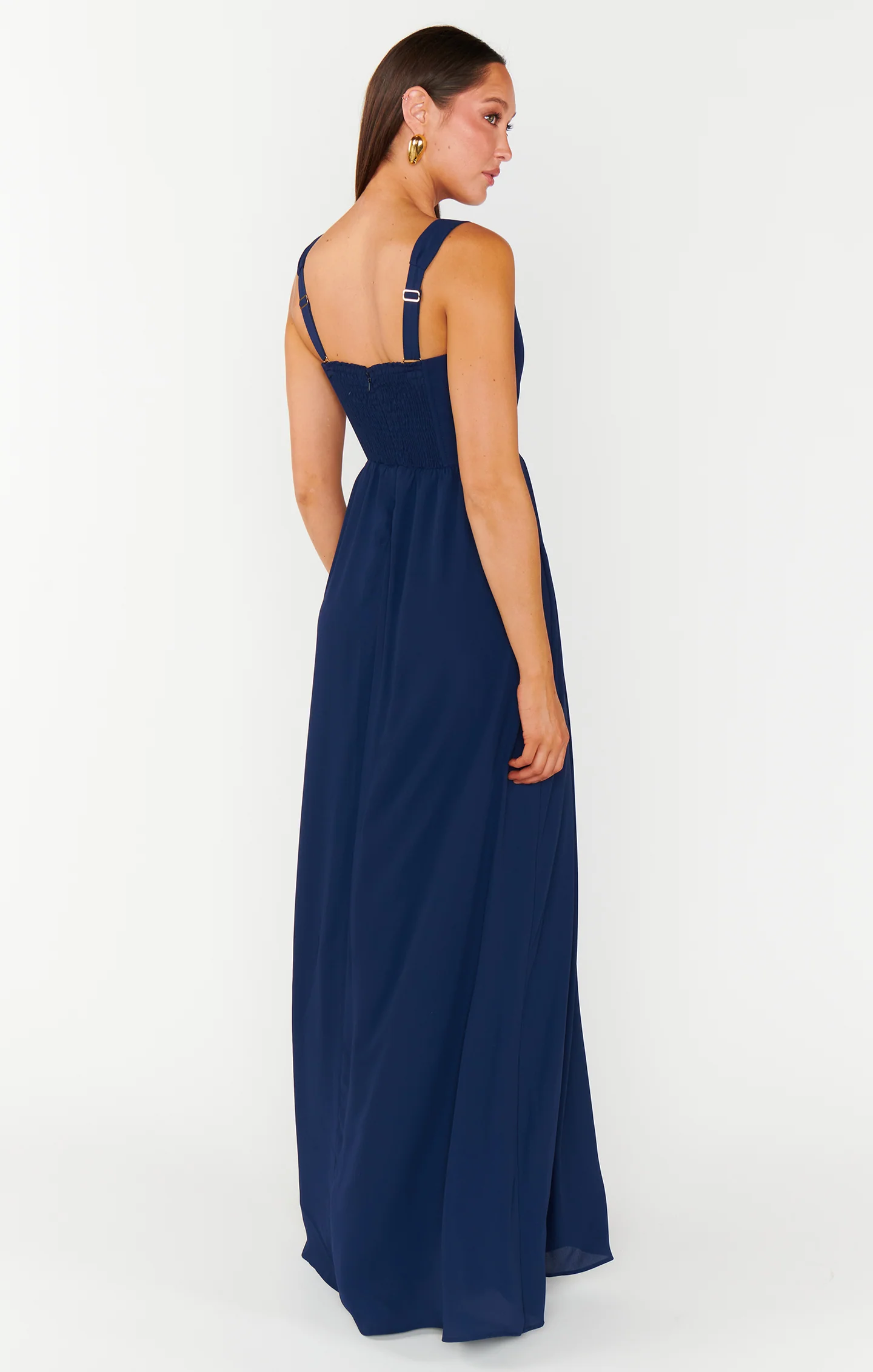Nina Maxi Dress ~ Rich Navy Crisp - Image 3