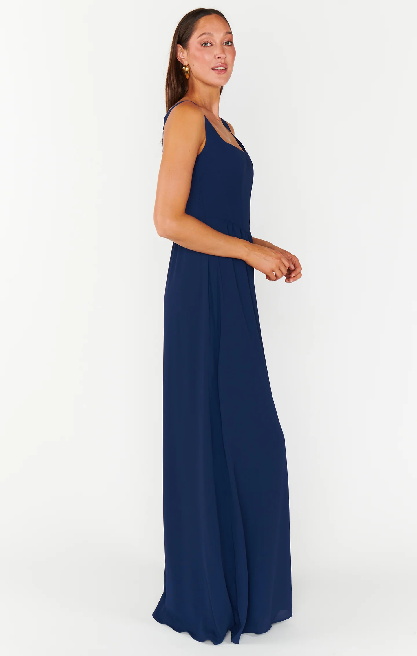 Nina Maxi Dress ~ Rich Navy Crisp - Image 5