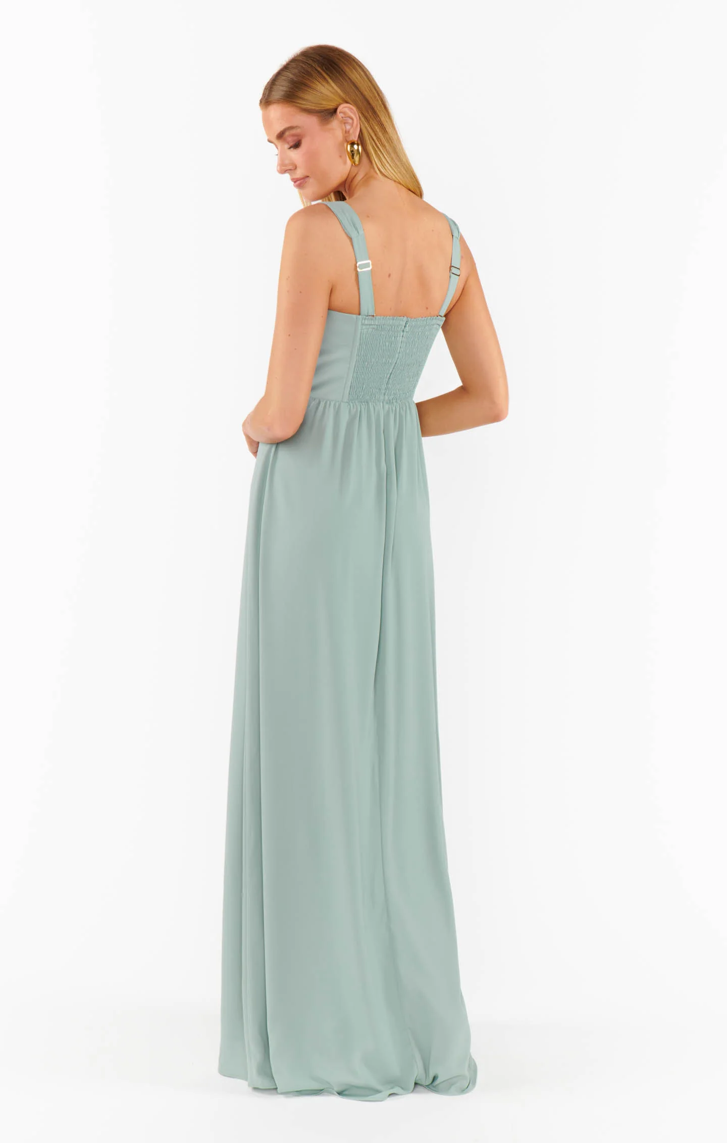 Nina Maxi Dress ~ Silver Sage Crisp - Image 2