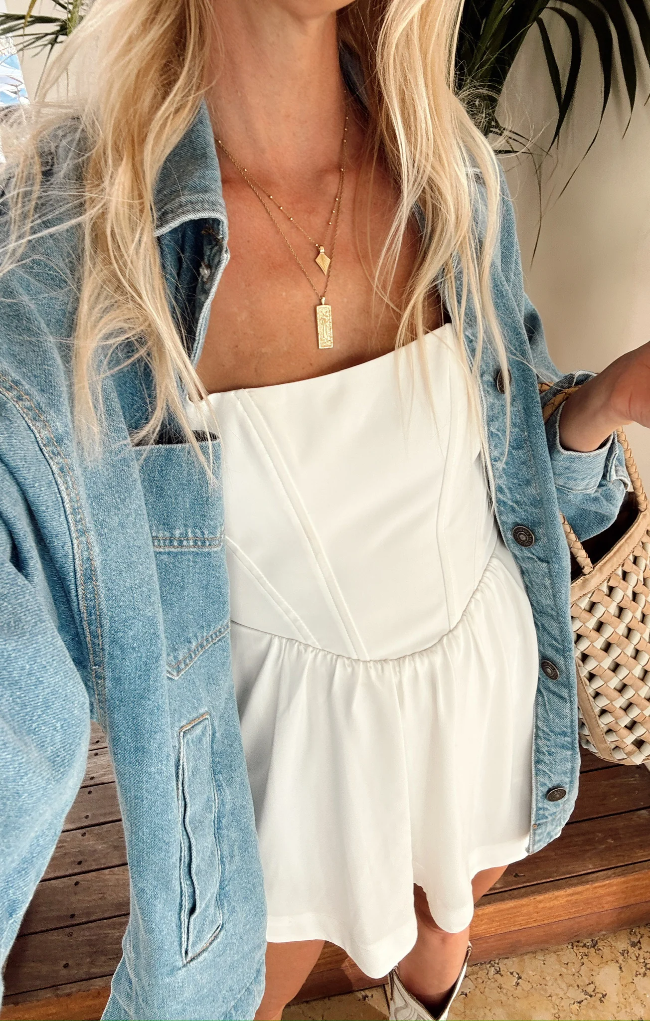 Nina Skort Dress ~ White Silky Crepe - Image 6
