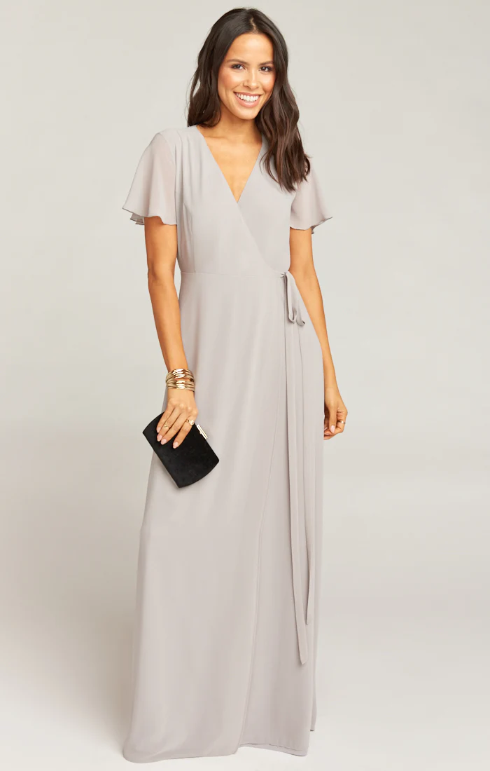 Noelle Flutter Wrap Dress - Image 11