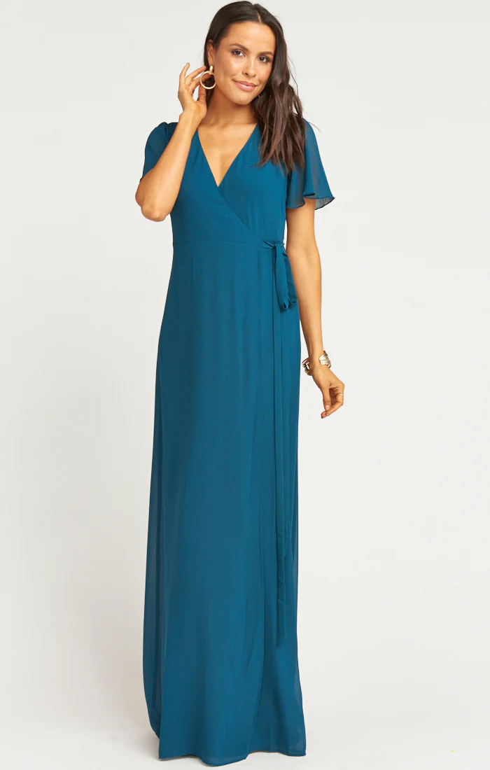 Noelle Flutter Wrap Dress - Image 12