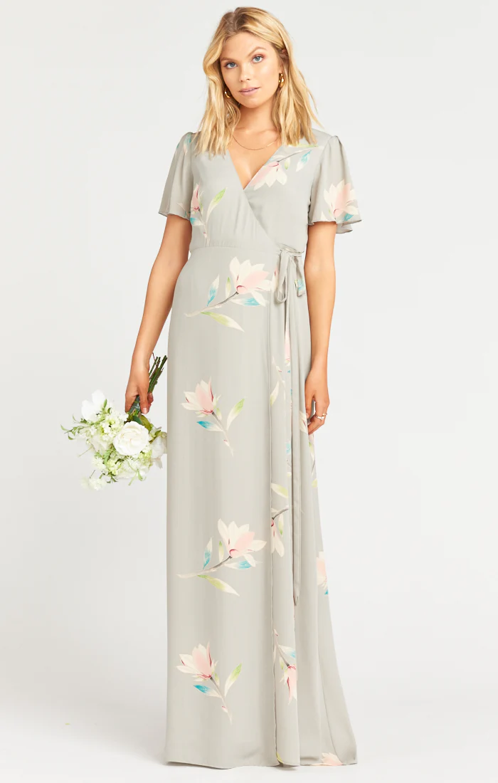 Noelle Flutter Wrap Dress - Image 15