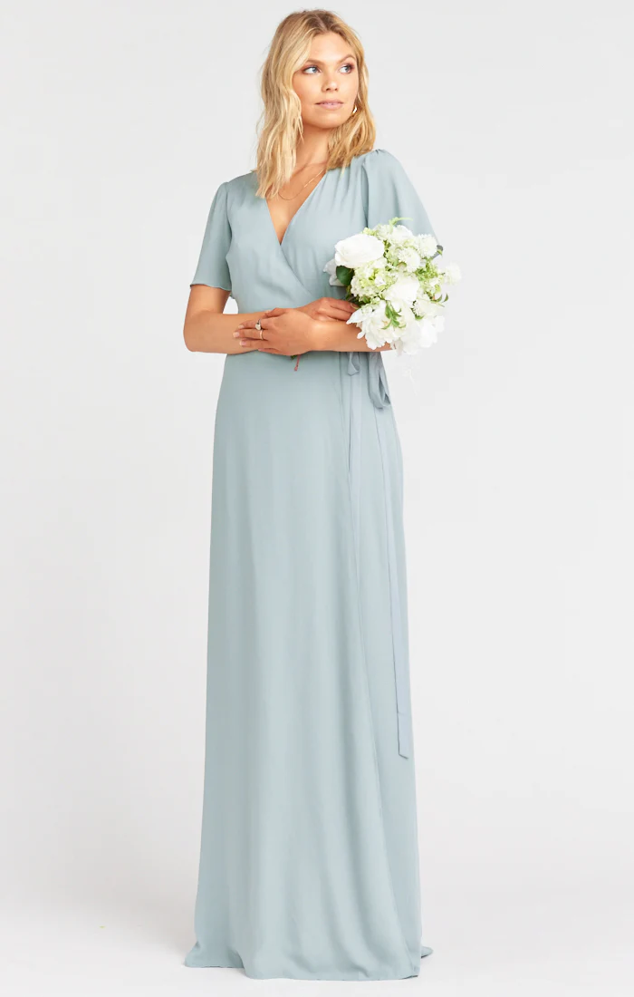 Noelle Flutter Wrap Dress - Image 4