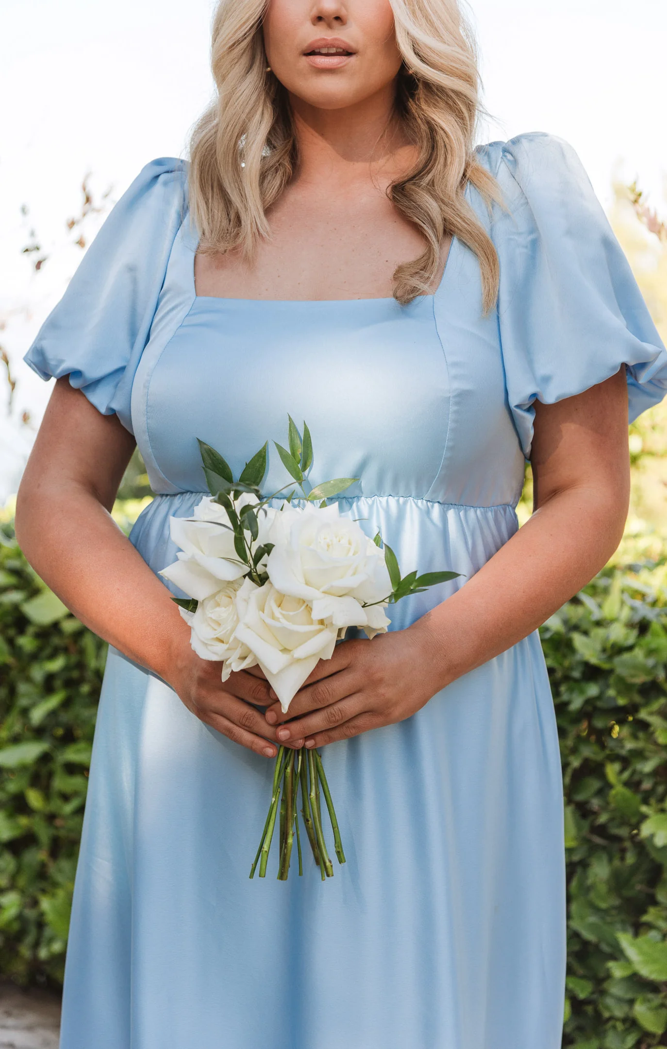Nora Maxi Dress ~ Baby Blue Luxe Satin - Image 4
