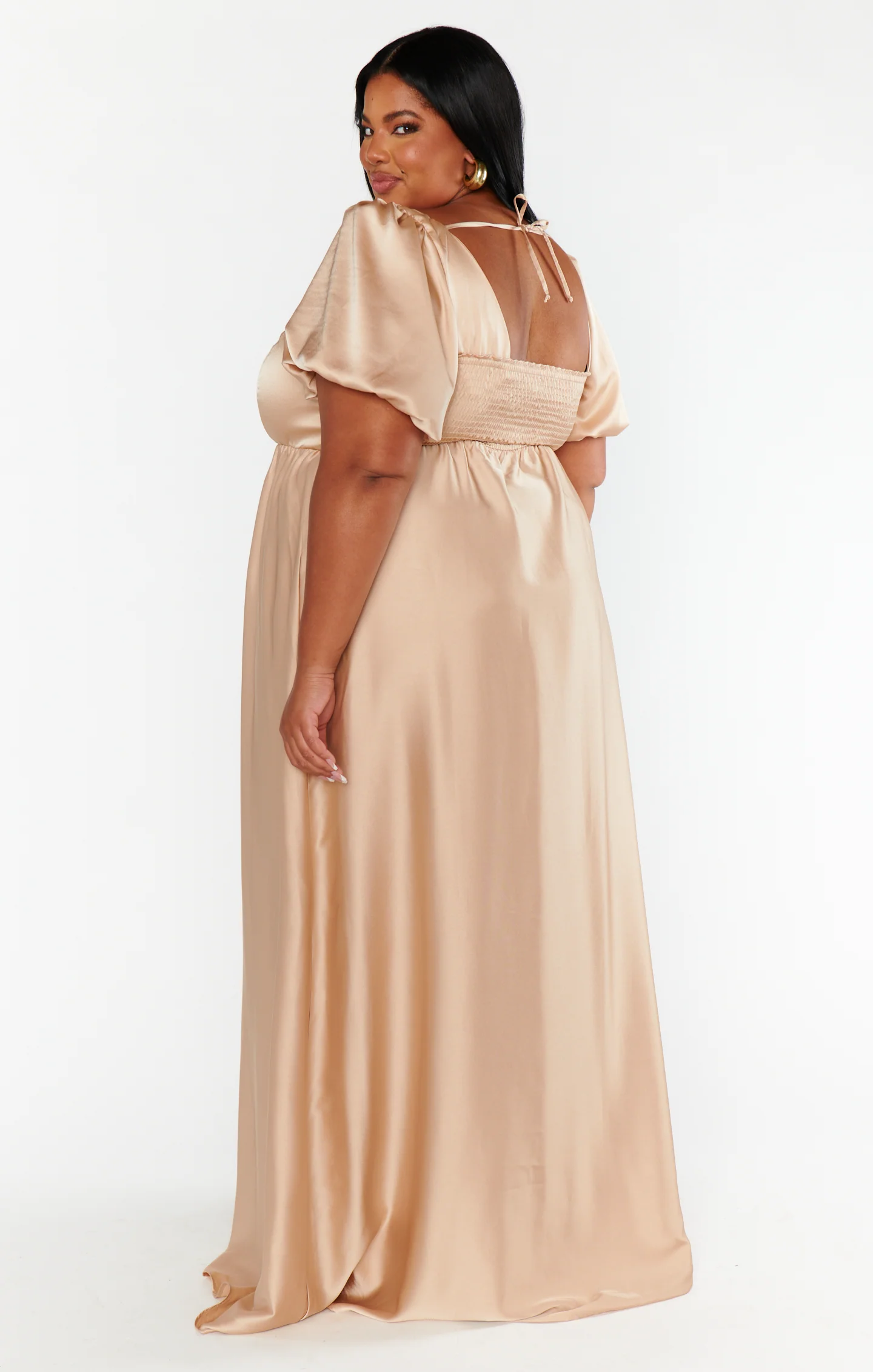 Nora Maxi Dress ~ Champagne Luxe Satin - Image 14