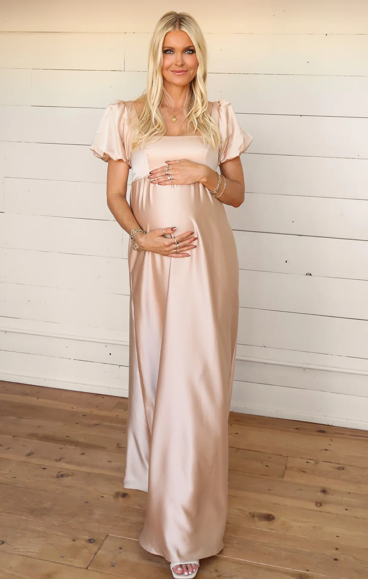 Nora Maxi Dress ~ Champagne Luxe Satin - Image 17