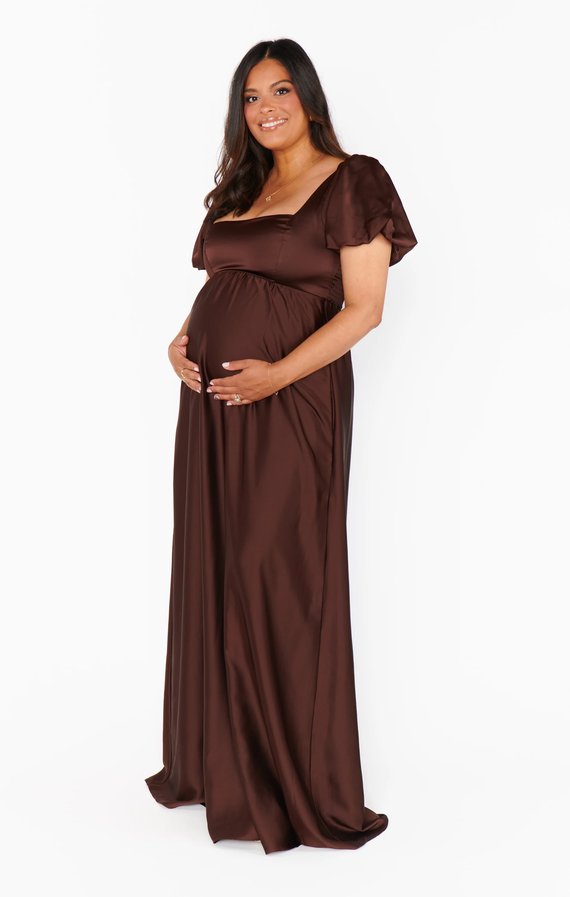 Nora Maxi Dress ~ Chocolate Luxe Satin - Image 10