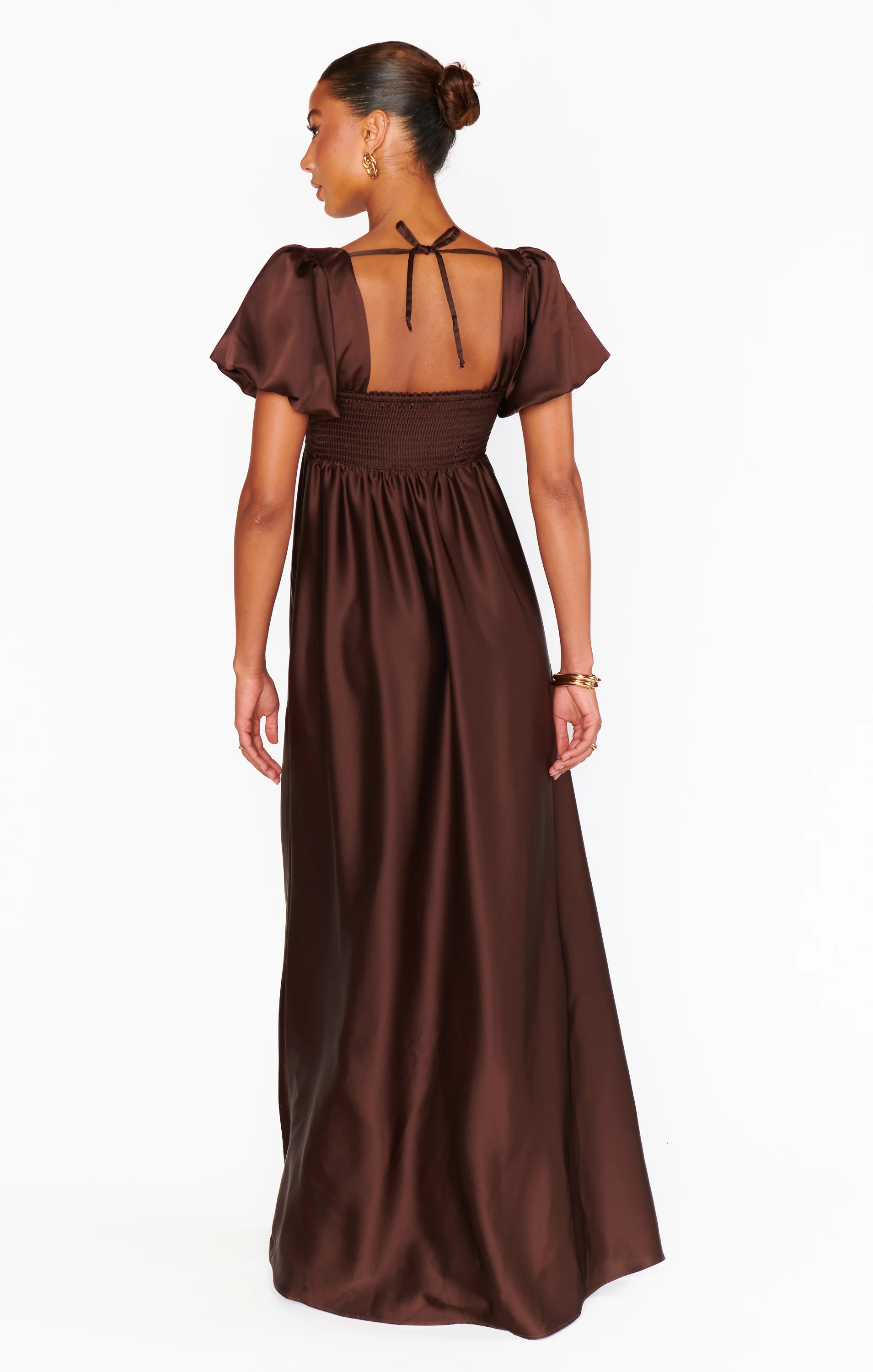 Nora Maxi Dress ~ Chocolate Luxe Satin - Image 8