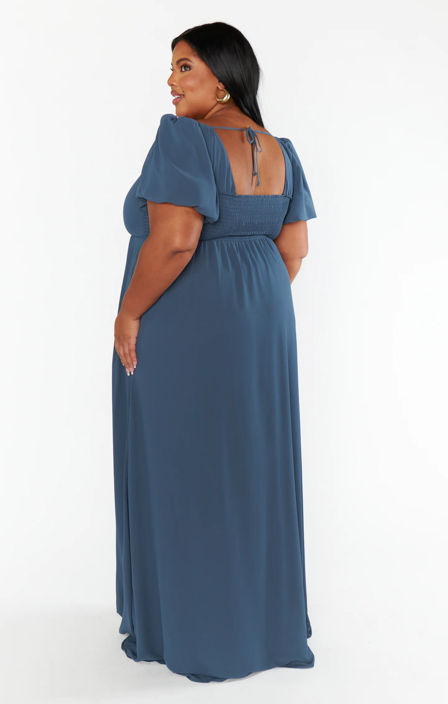 Nora Maxi Dress ~ Slate Blue Chiffon - Image 2