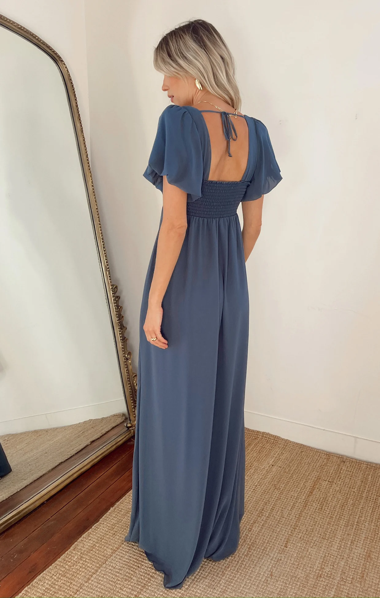 Nora Maxi Dress ~ Slate Blue Chiffon - Image 6