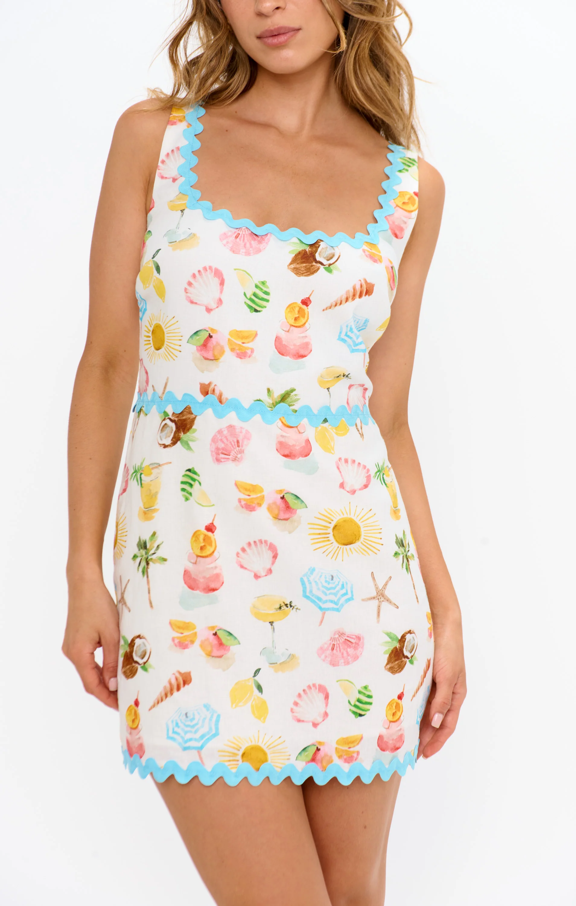 Oasis Mini Dress ~ Seaside Treasures Scallop - Image 3