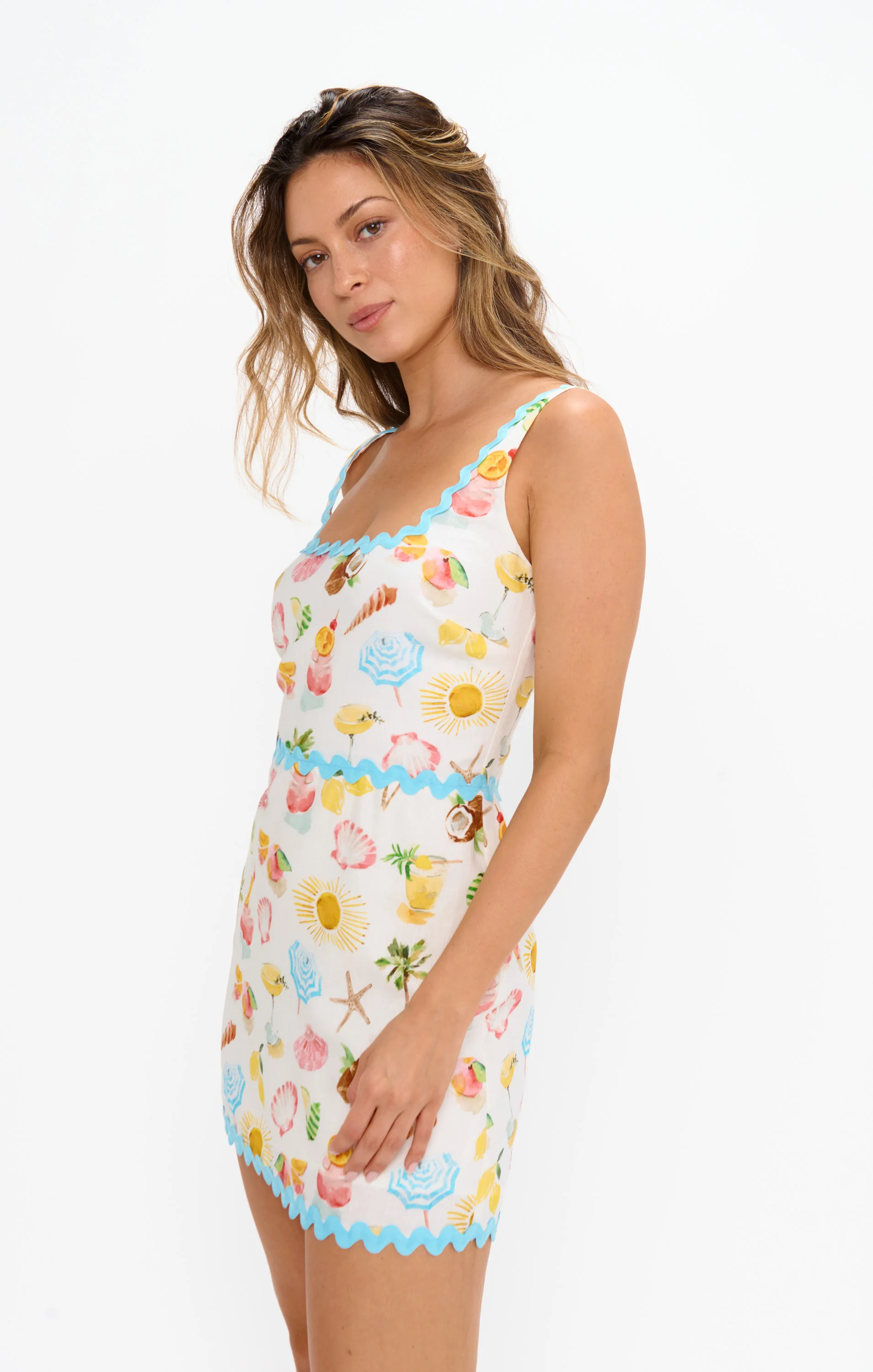 Oasis Mini Dress ~ Seaside Treasures Scallop - Image 6