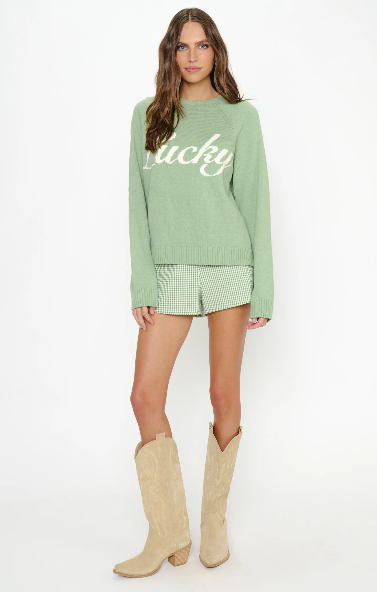 Off Duty Sweater ~ Lucky Graphic Knit - Image 2