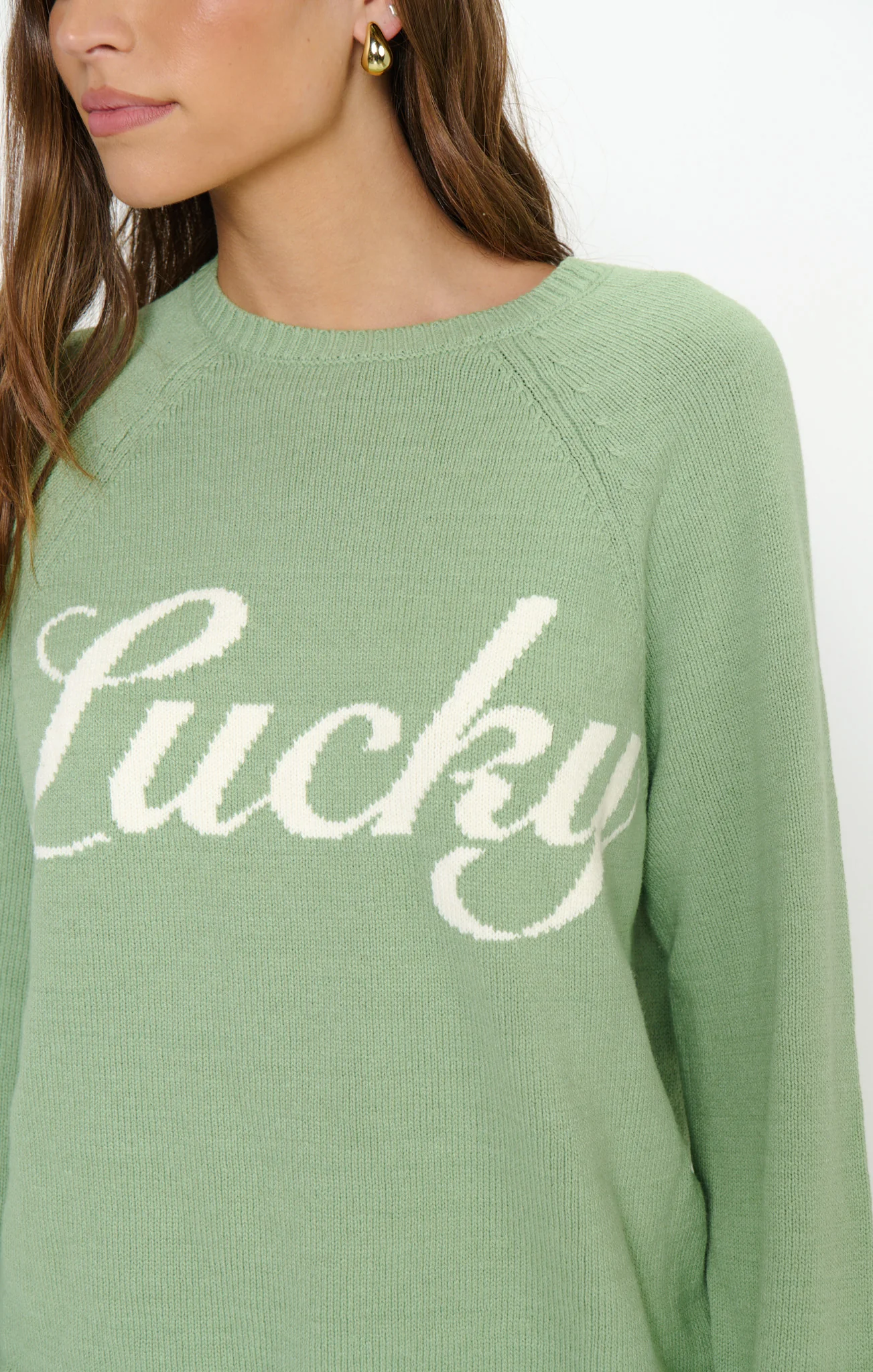 Off Duty Sweater ~ Lucky Graphic Knit - Image 4