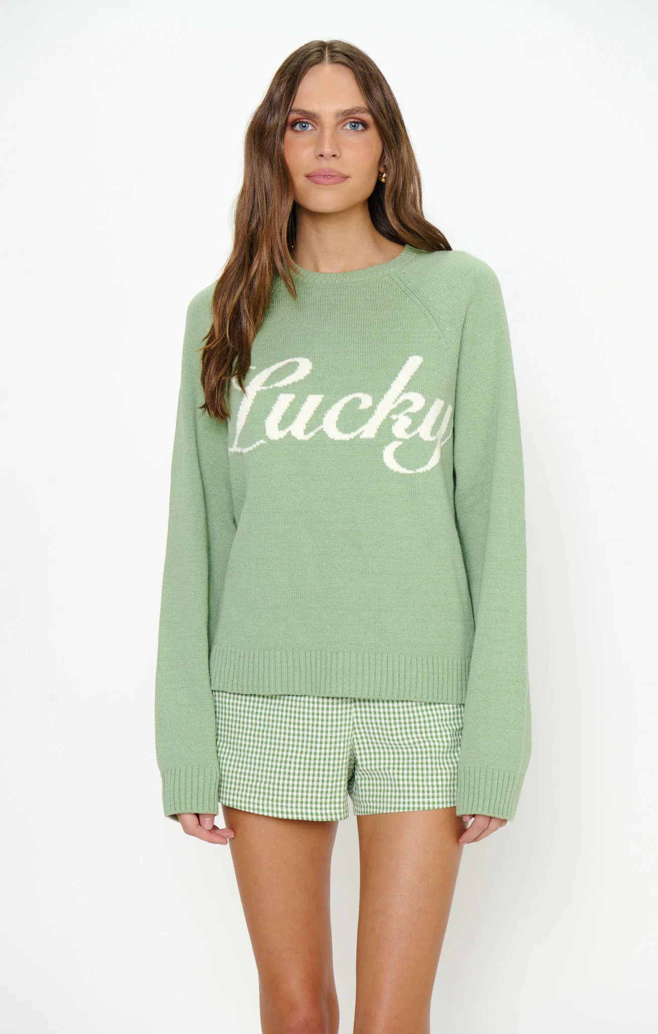 Off Duty Sweater ~ Lucky Graphic Knit - Image 5