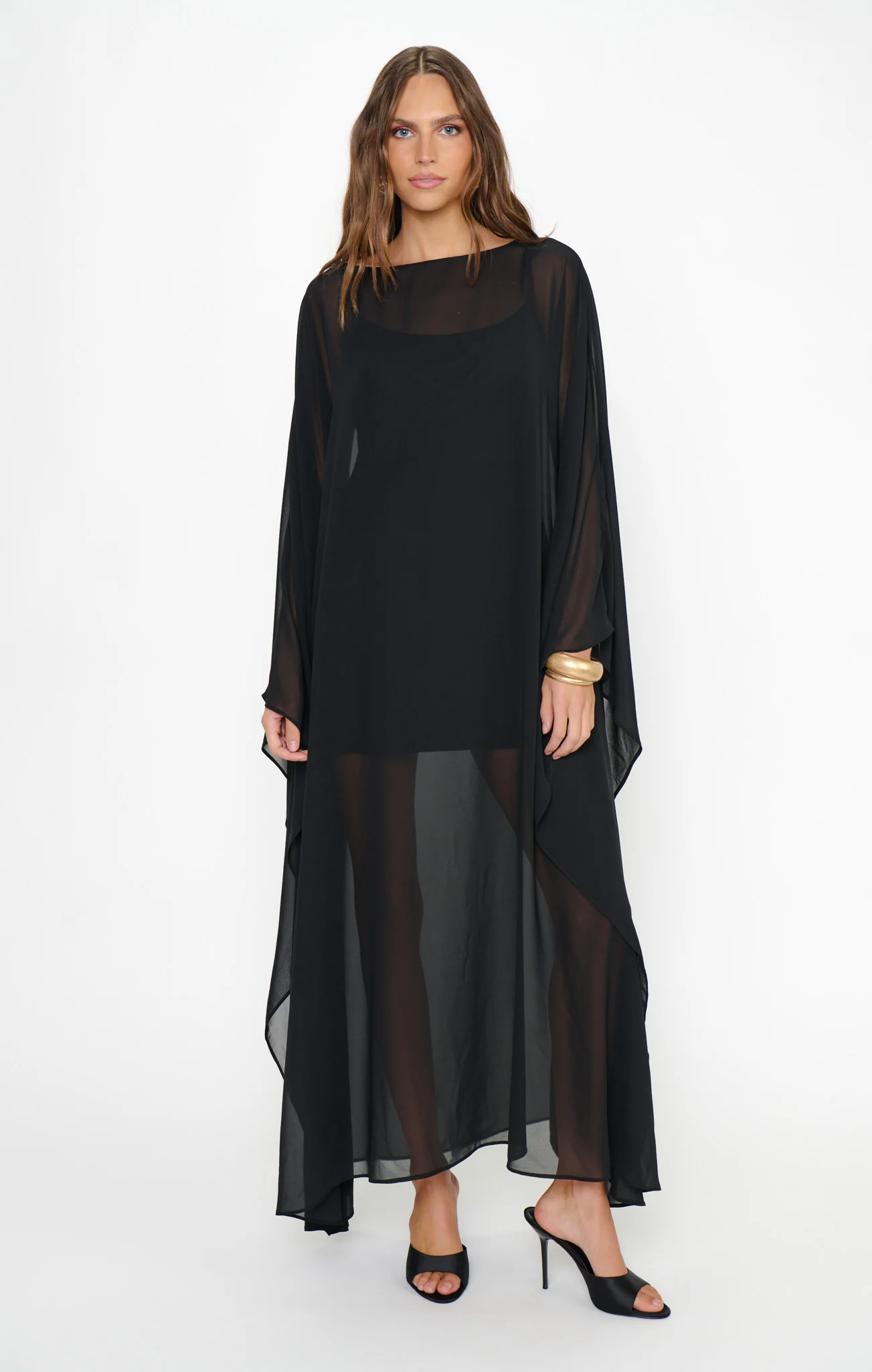 Olsen Maxi Dress ~ Black Chiffon - Image 2
