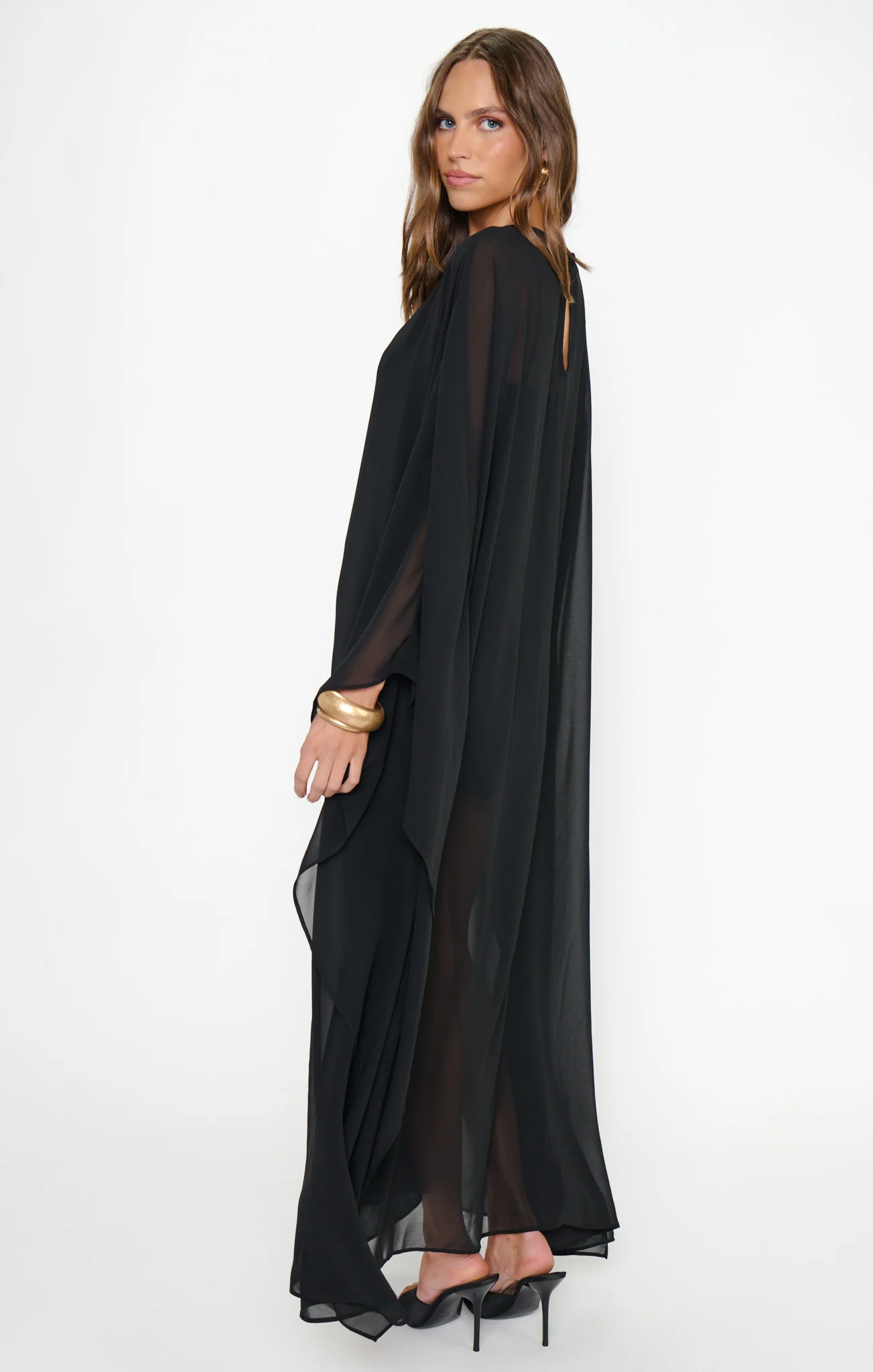 Olsen Maxi Dress ~ Black Chiffon - Image 4