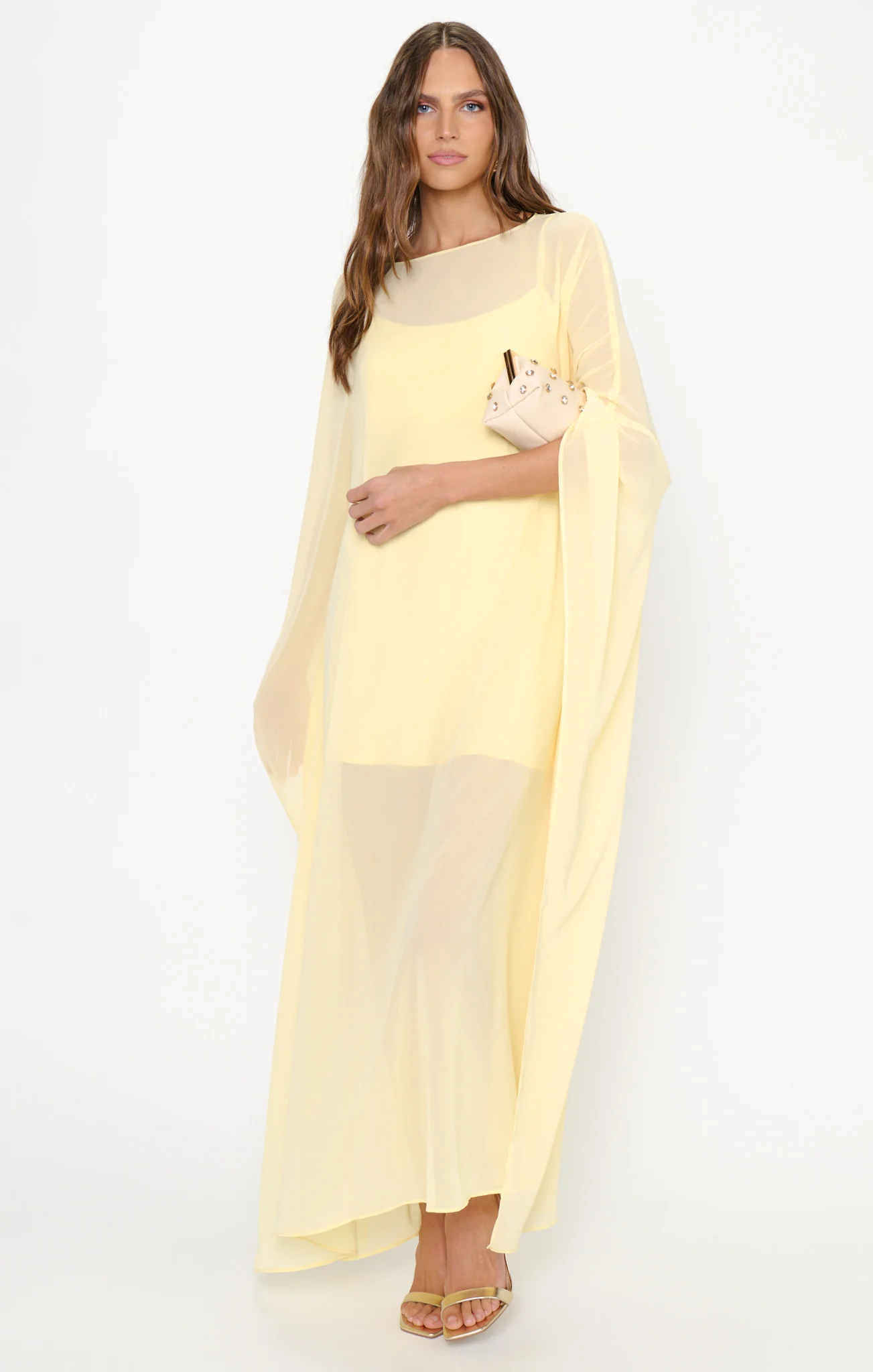 Olsen Maxi Dress ~ Pale Yellow Chiffon - Image 2