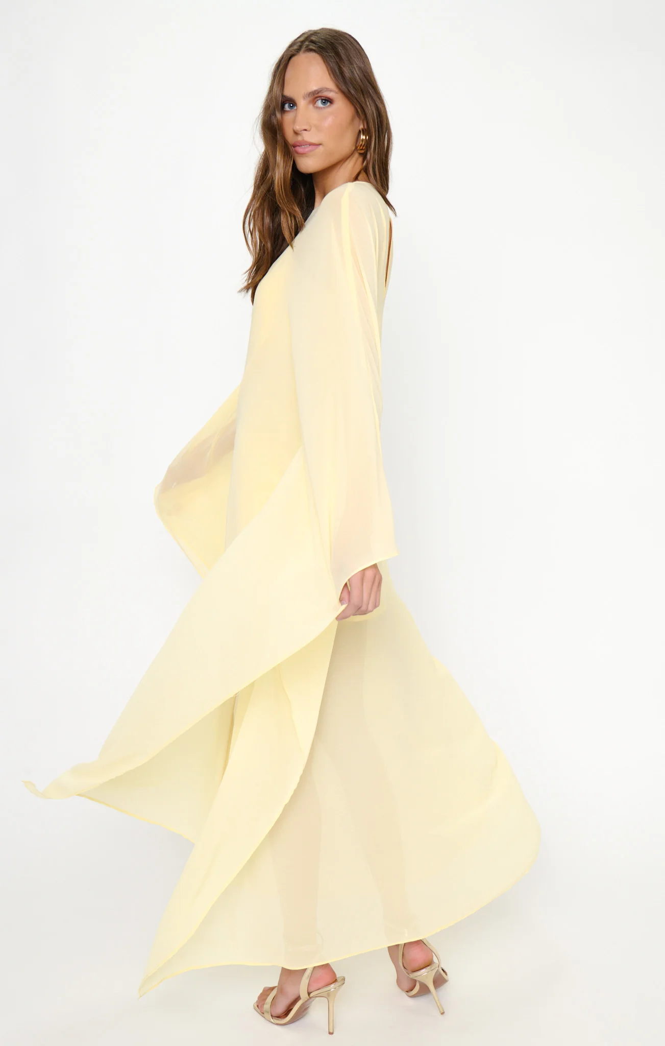 Olsen Maxi Dress ~ Pale Yellow Chiffon - Image 4